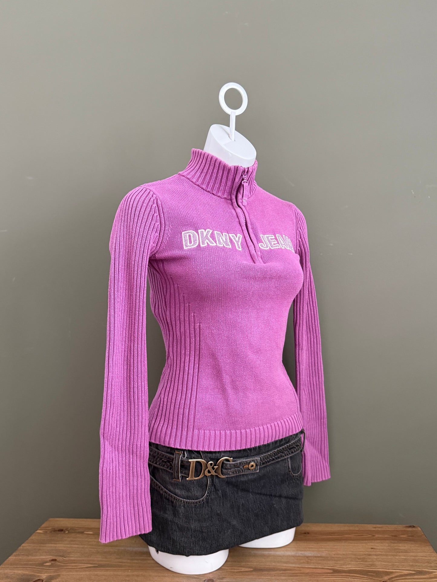 DKNY 1/4 Zip Knit Jumper (S)