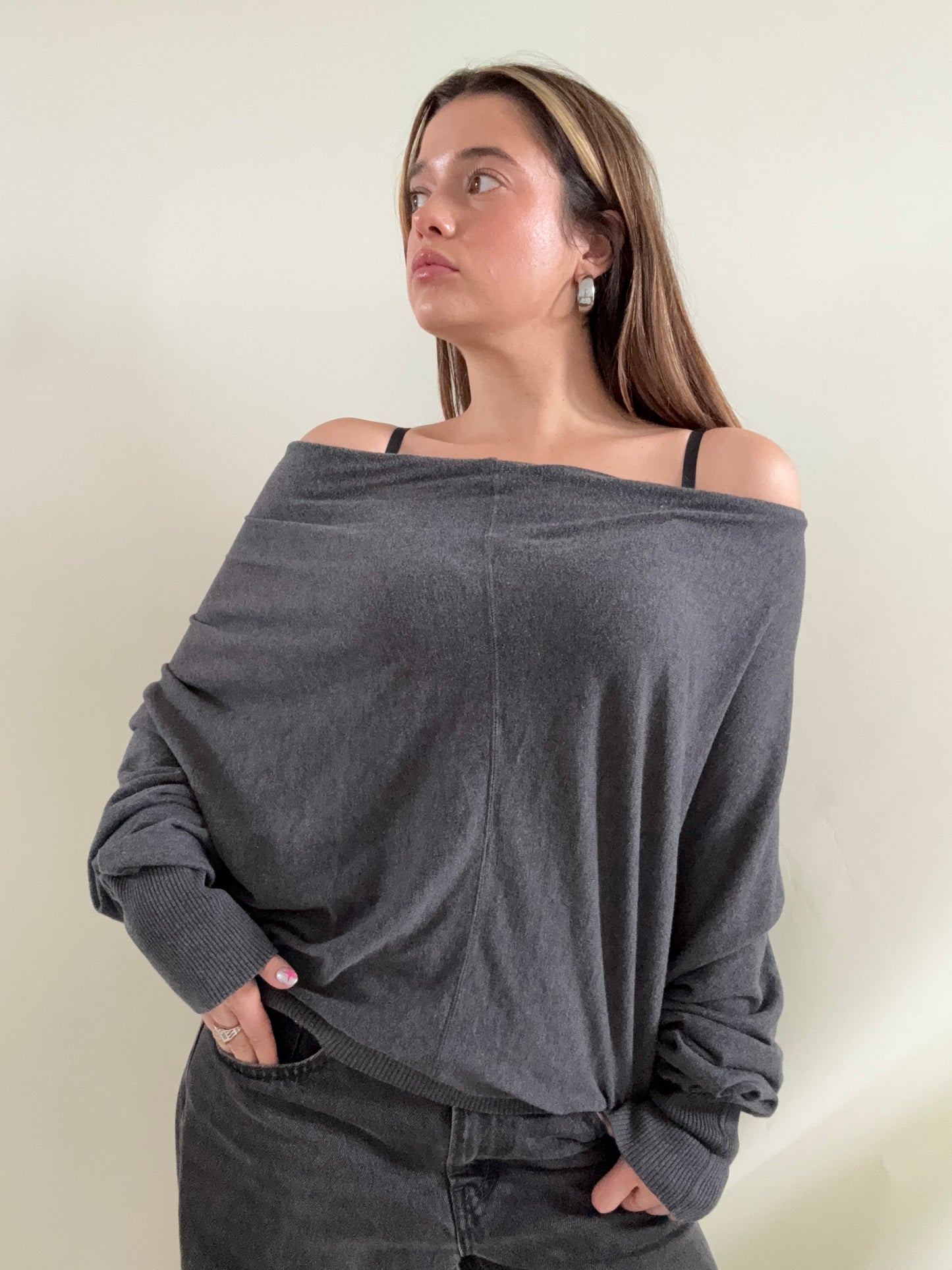 Allsaints Batwing Popper Jumper (UK14)
