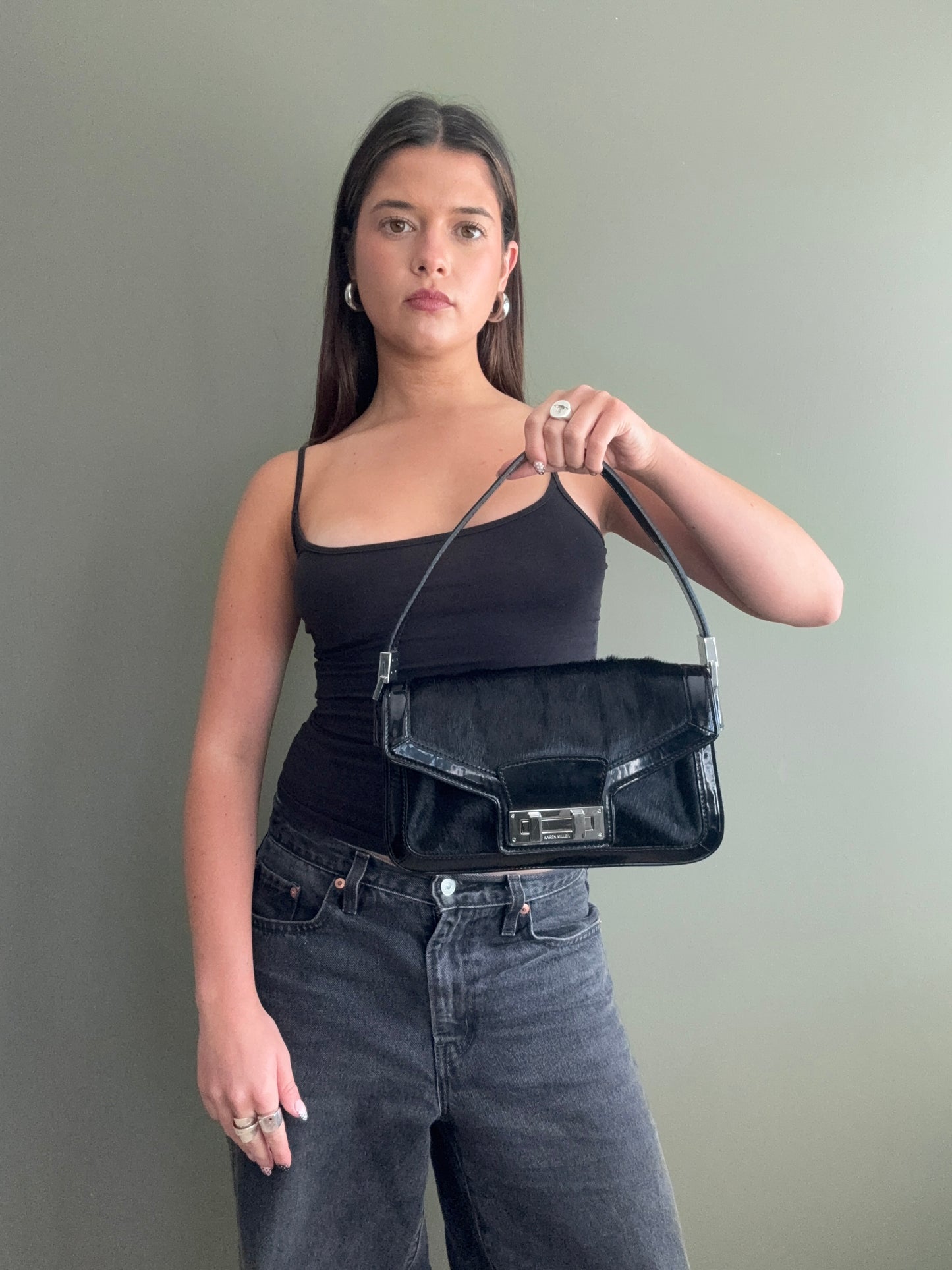 Karen Millen Leather Shoulder Bag