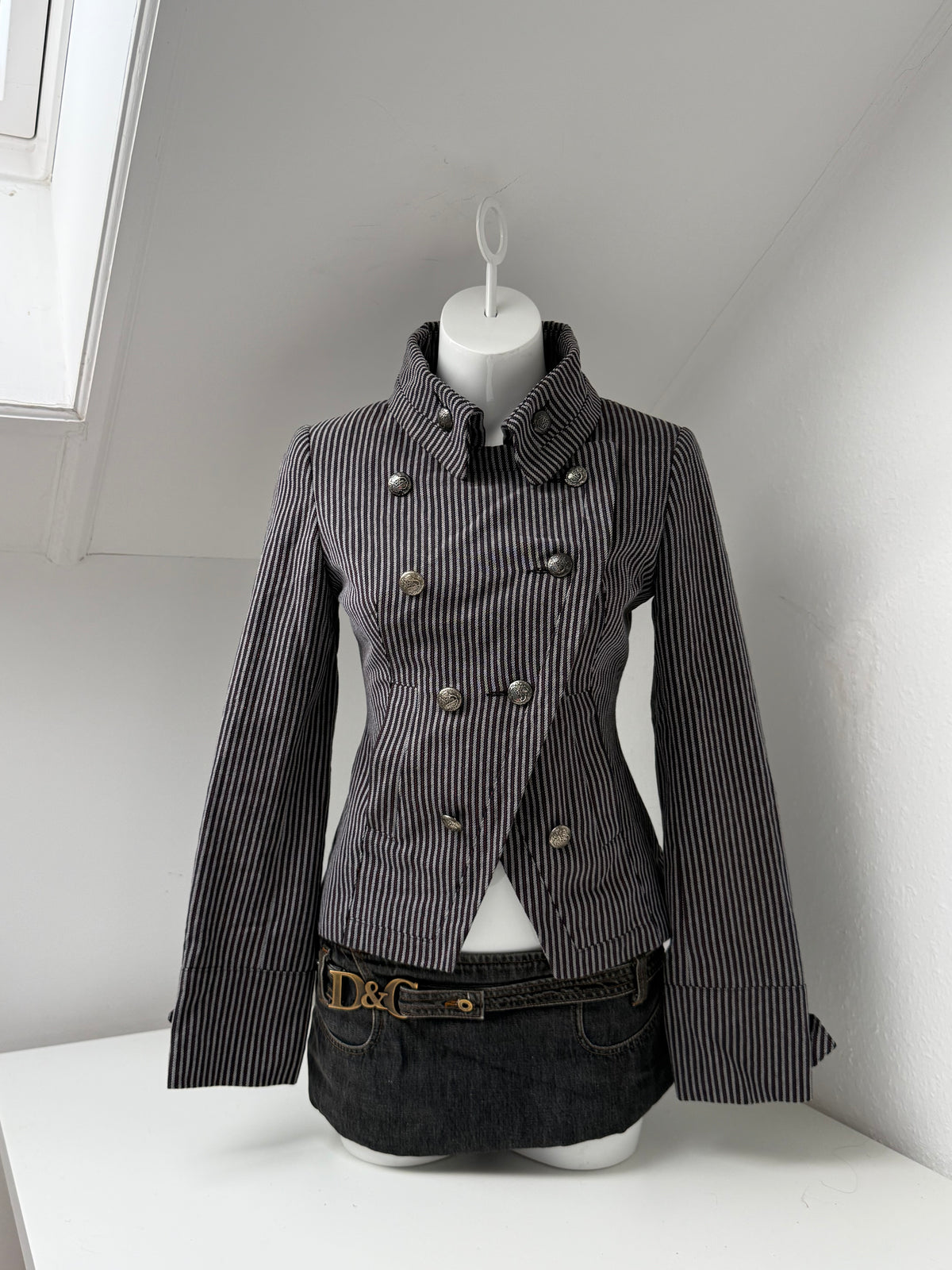 Striped Military Jacket (UK8)
