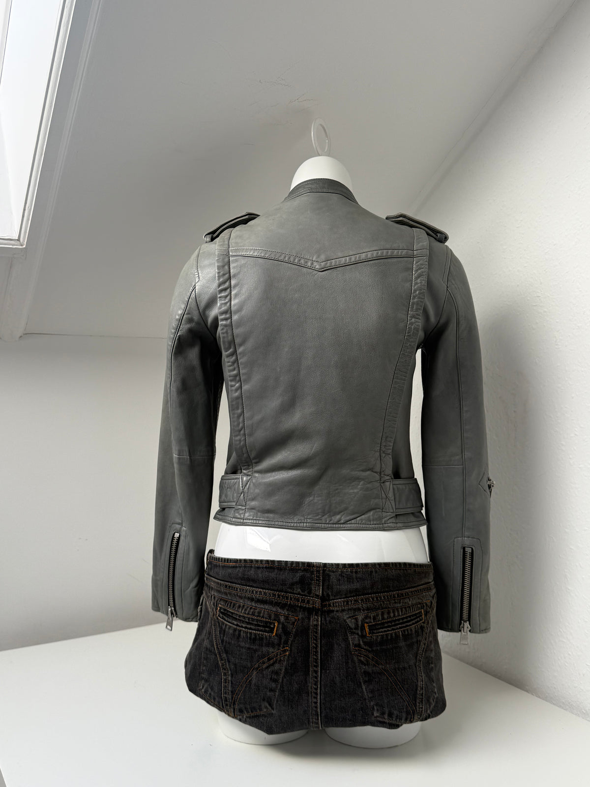 Allsaints Leather Biker Jacket (UK6)