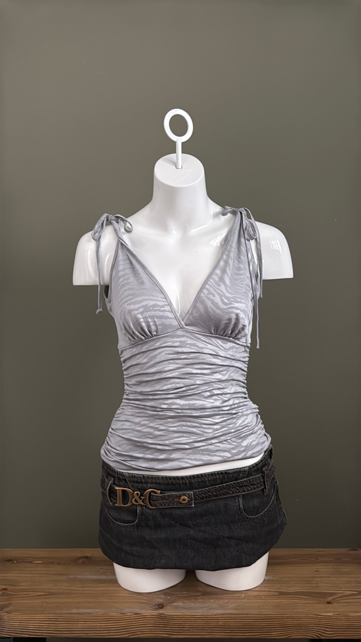 Jane Norman Silver Zebra Top (UK12)