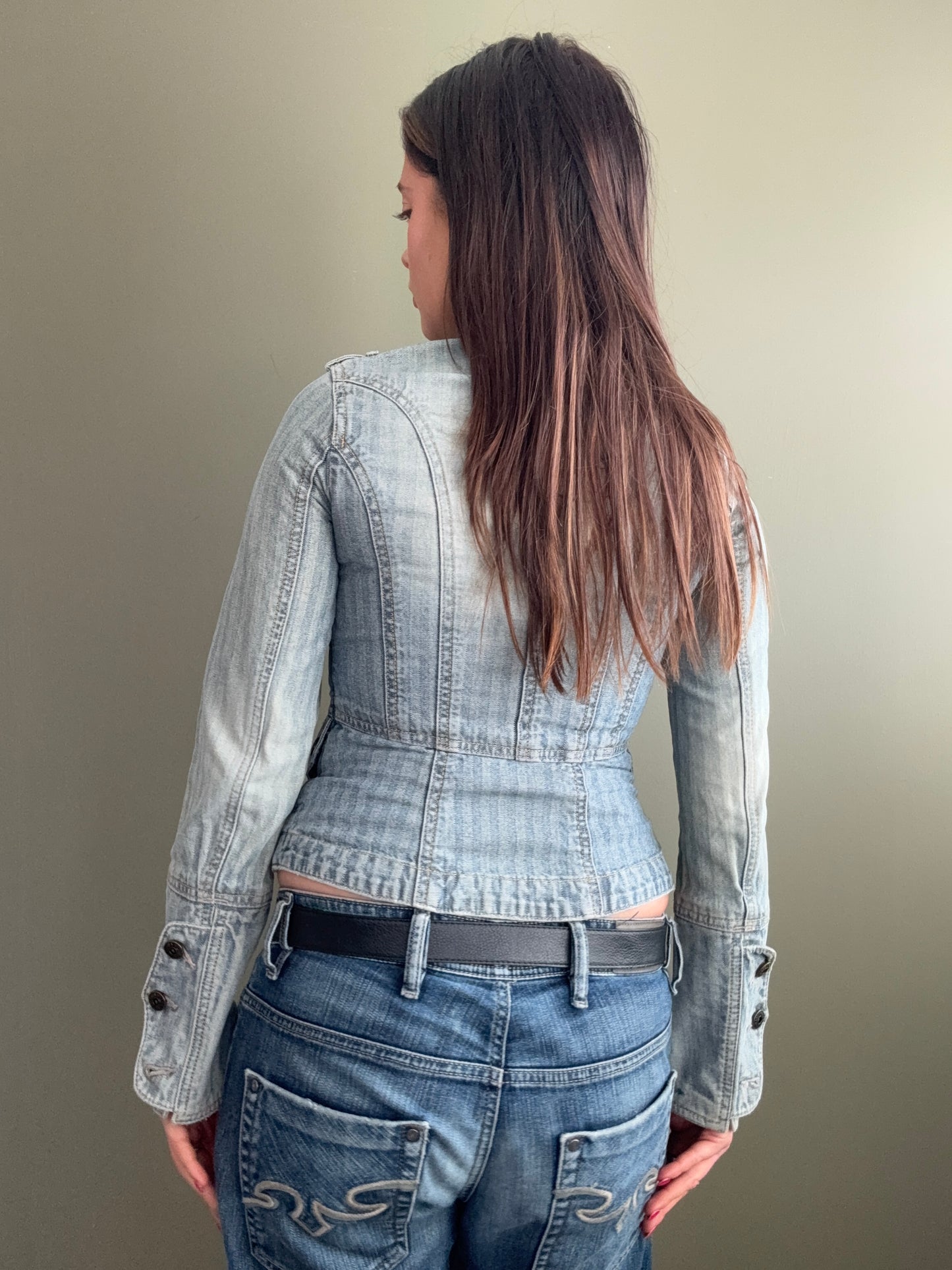 Karen Millen Denim Military Jacket (UK8)