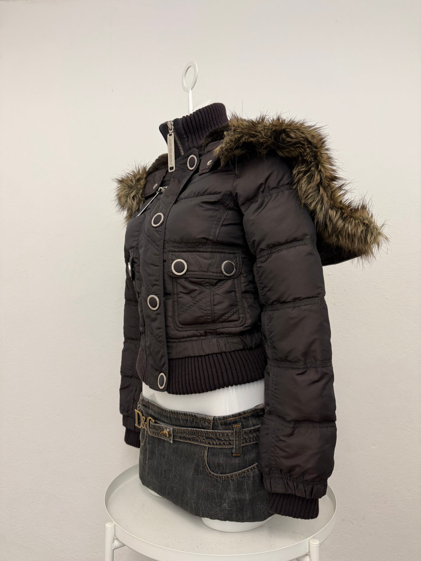 Brown Puffer Jacket (UK6)