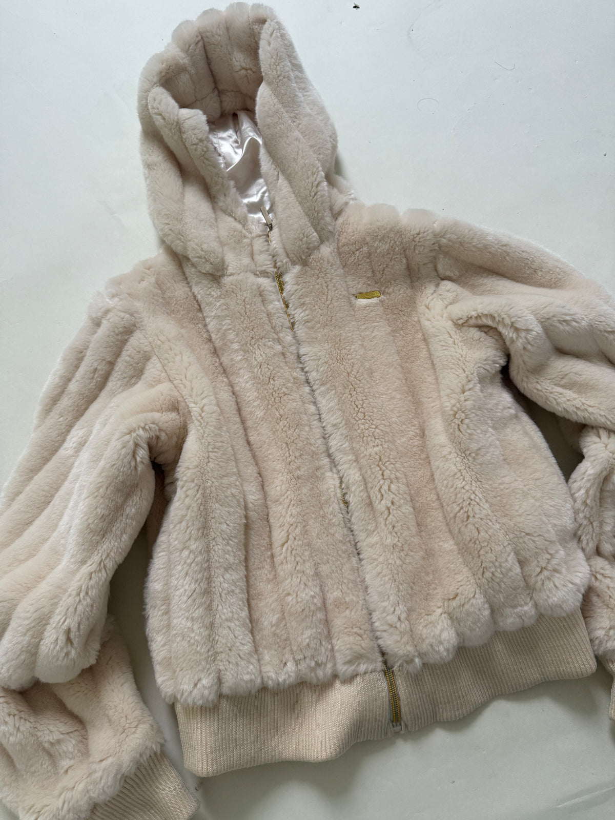 Faux Fur Hooded Jacket (XS)