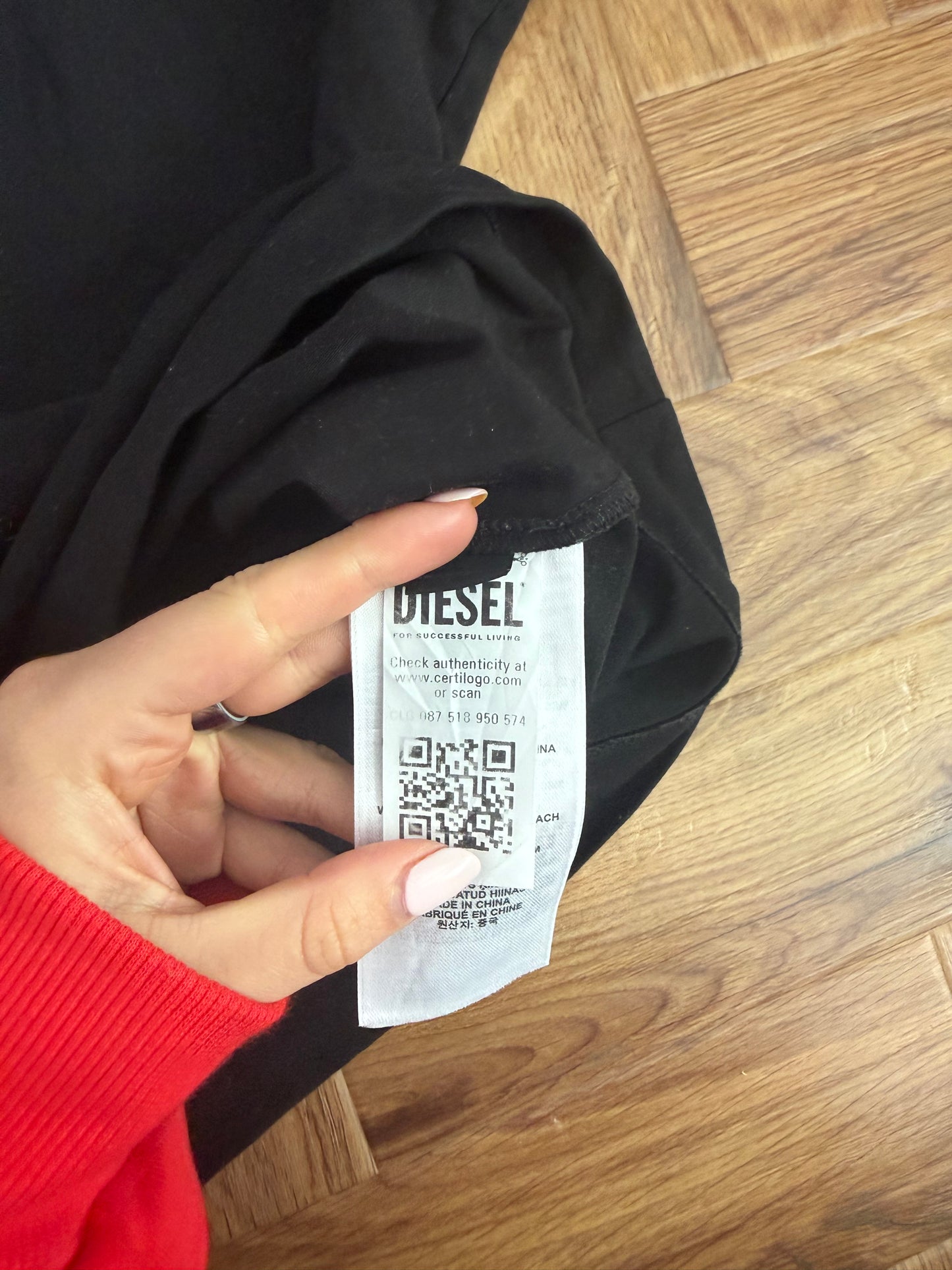 Diesel Cut Out Baby Tee (M)