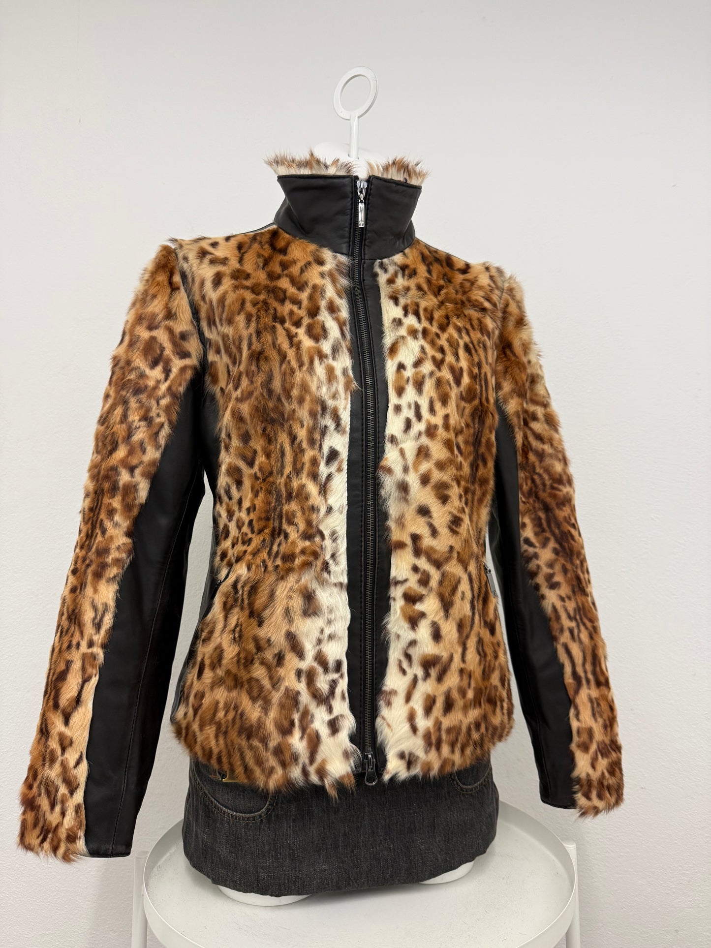 Leather, Faux Fur Jacket (M)