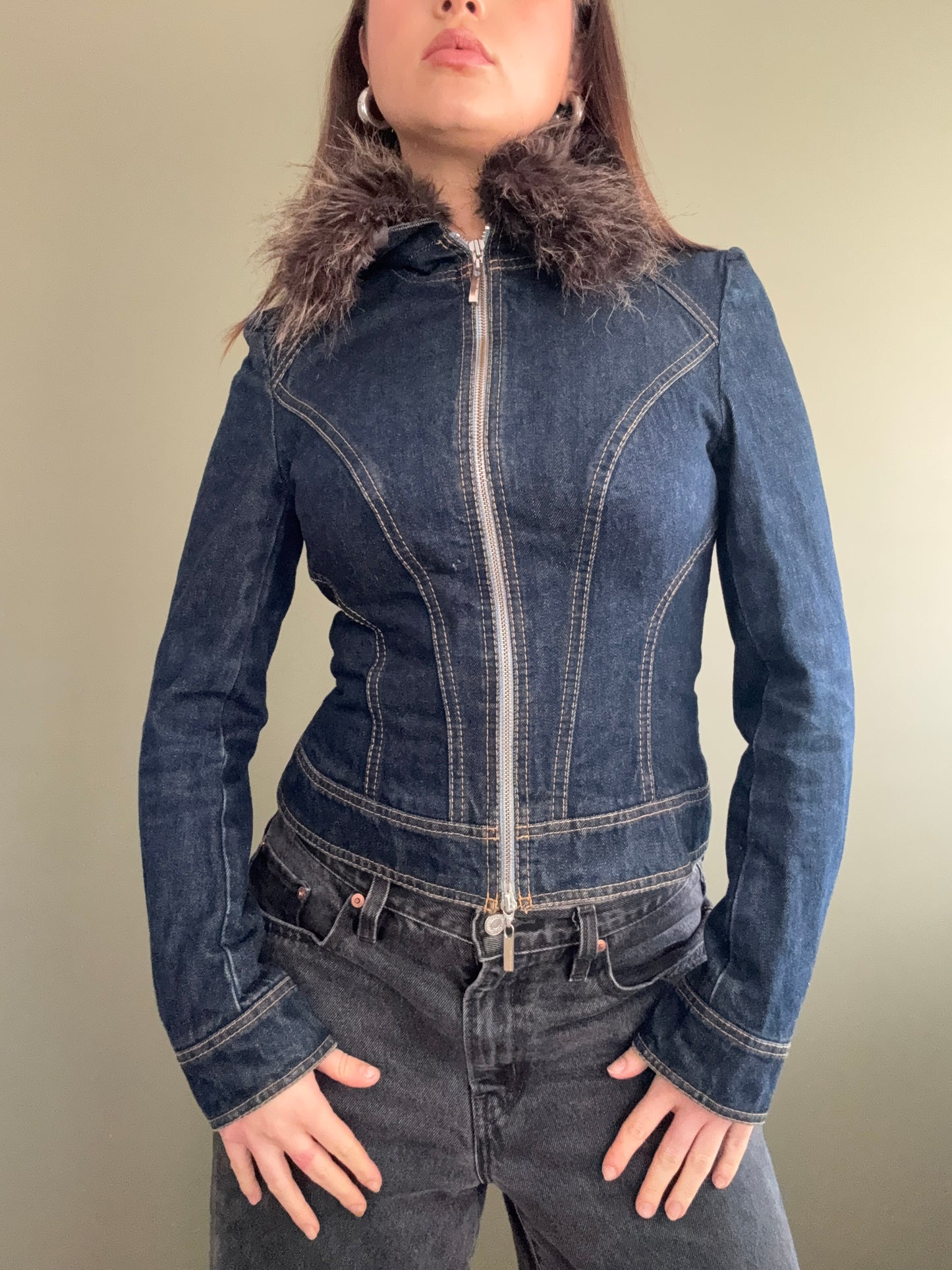 Karen Millen Fitted Denim Jacket (UK8)