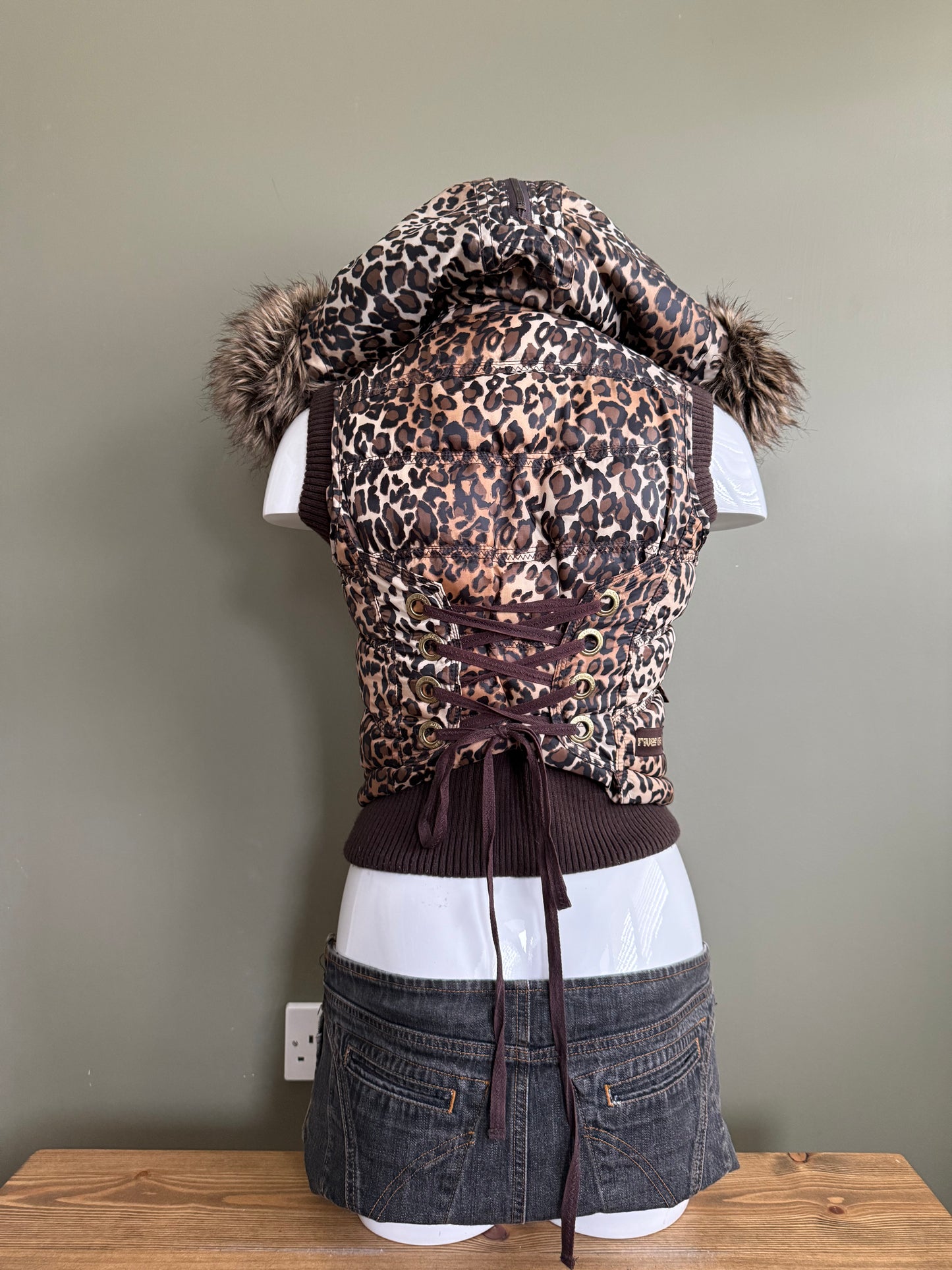 Leopard Corset Gilet (UK8)