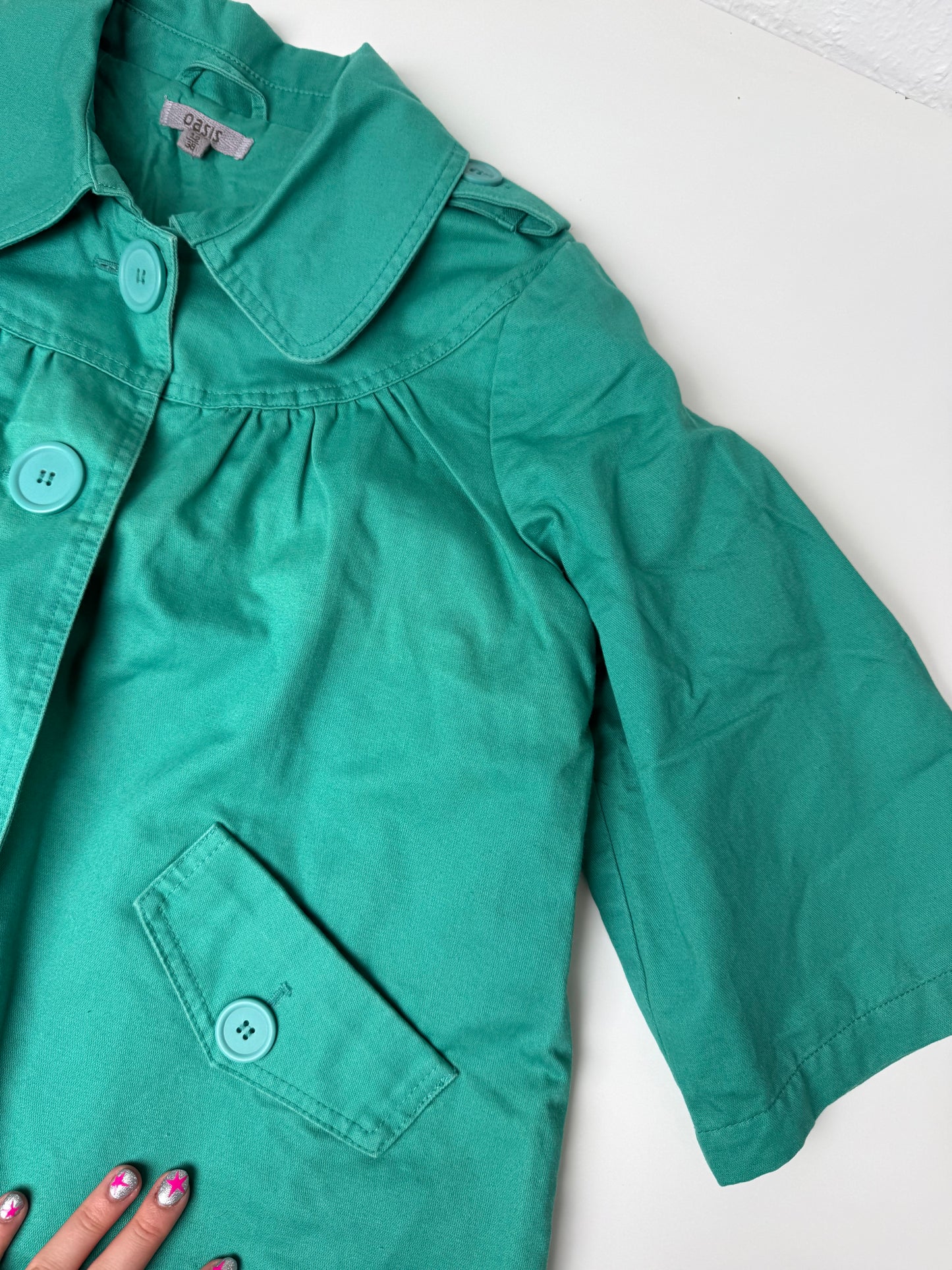 Oasis Teal Peacoat (UK12)