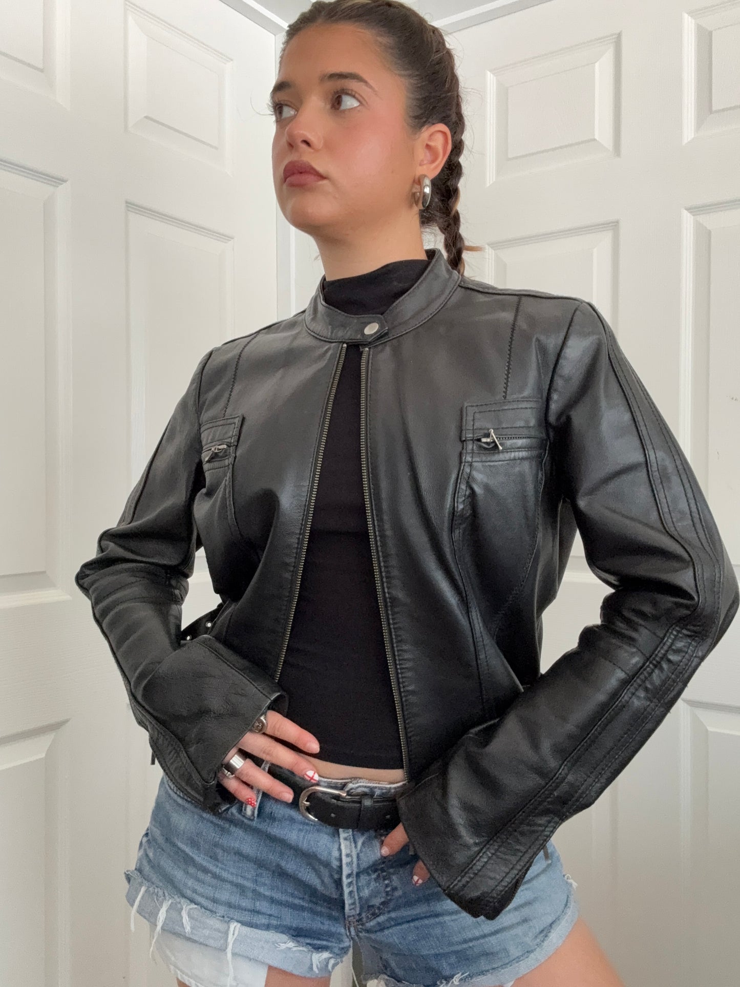 Leather Buckle Jacket (UK12)
