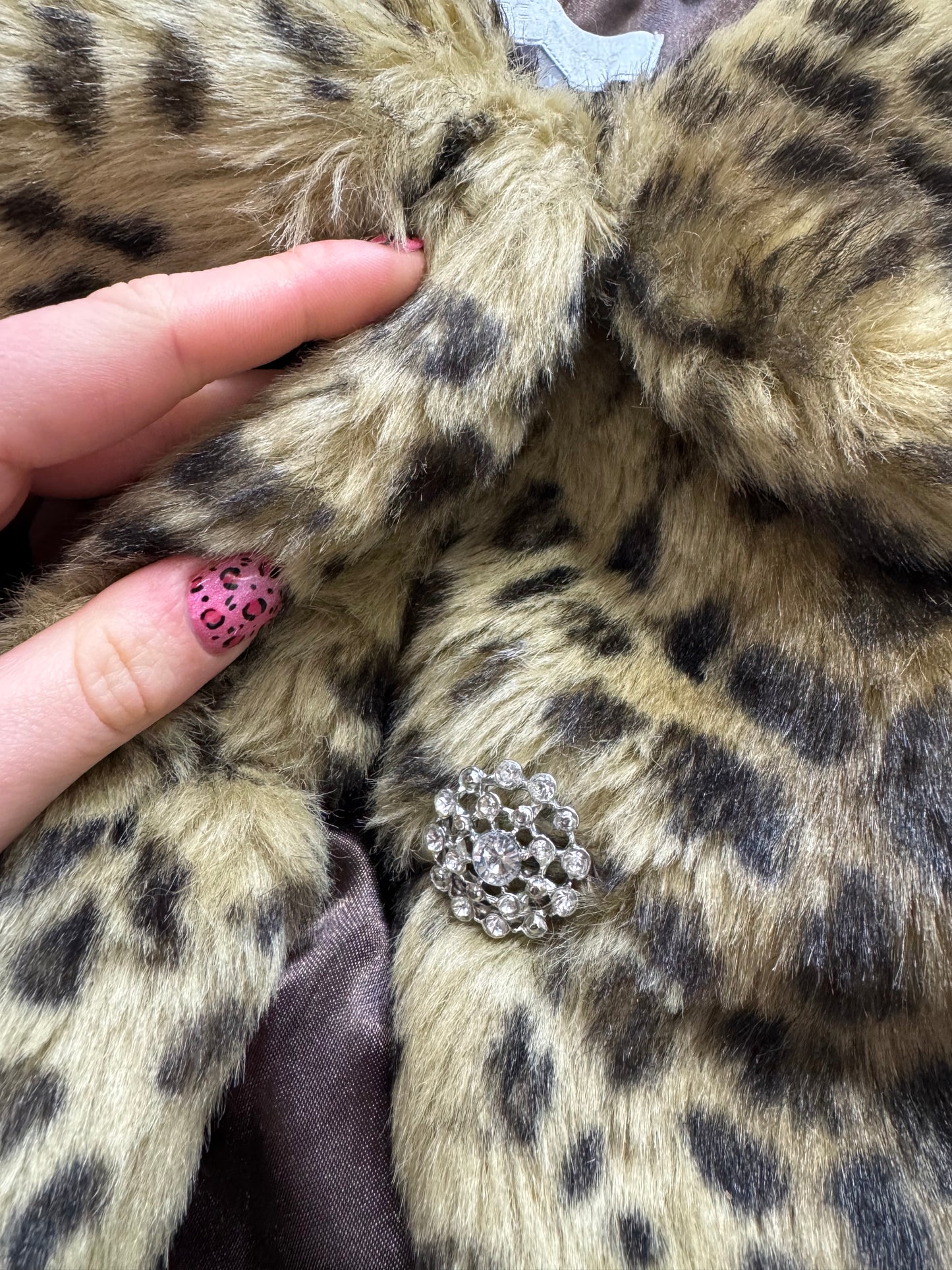 Leopard Faux Fur Jacket (UK10)