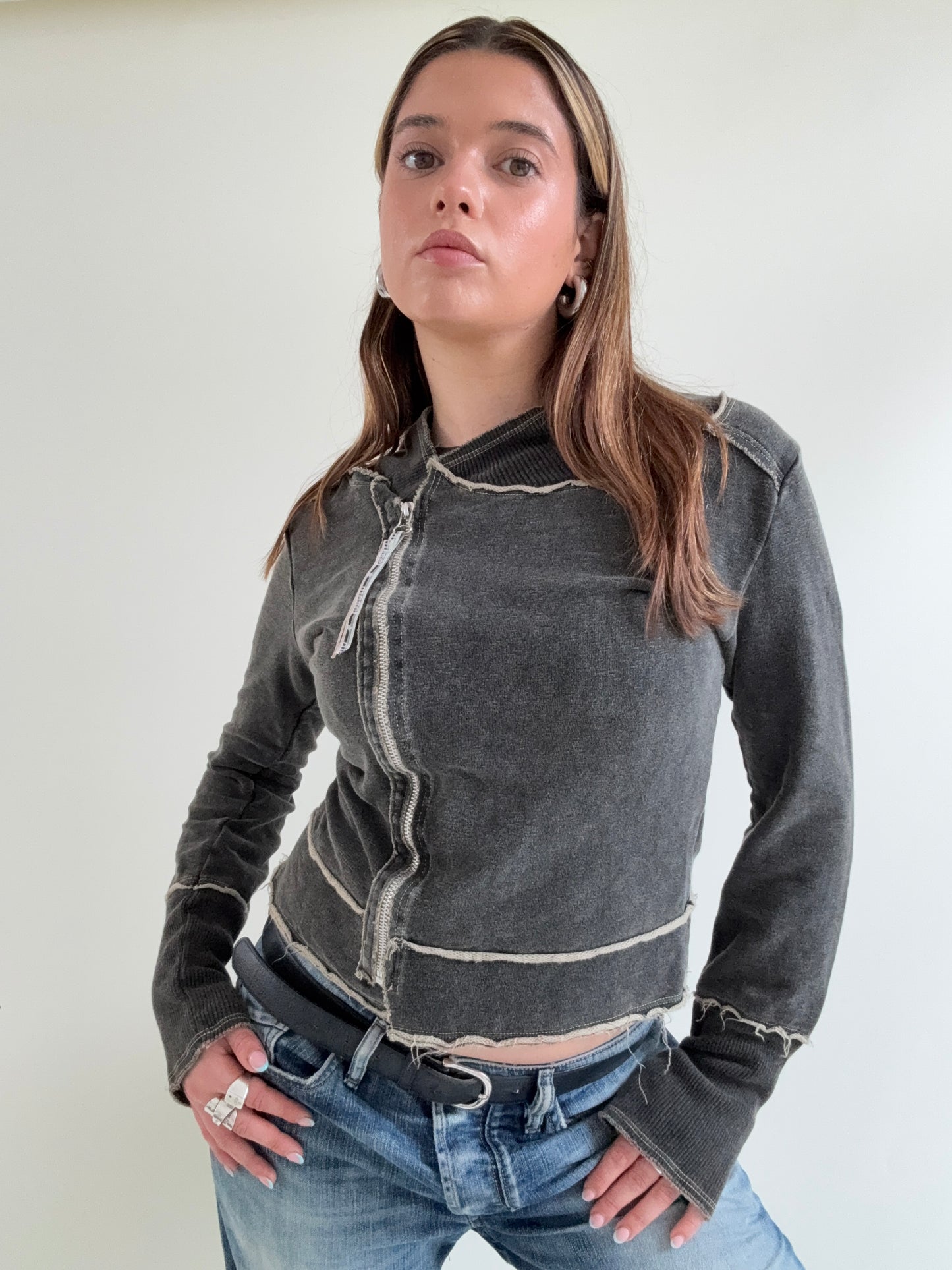 Vintage Diesel Asymmetric Zip Jumper (L)