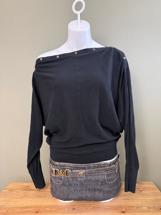 Allsaints Batwing Popper Jumper (S)