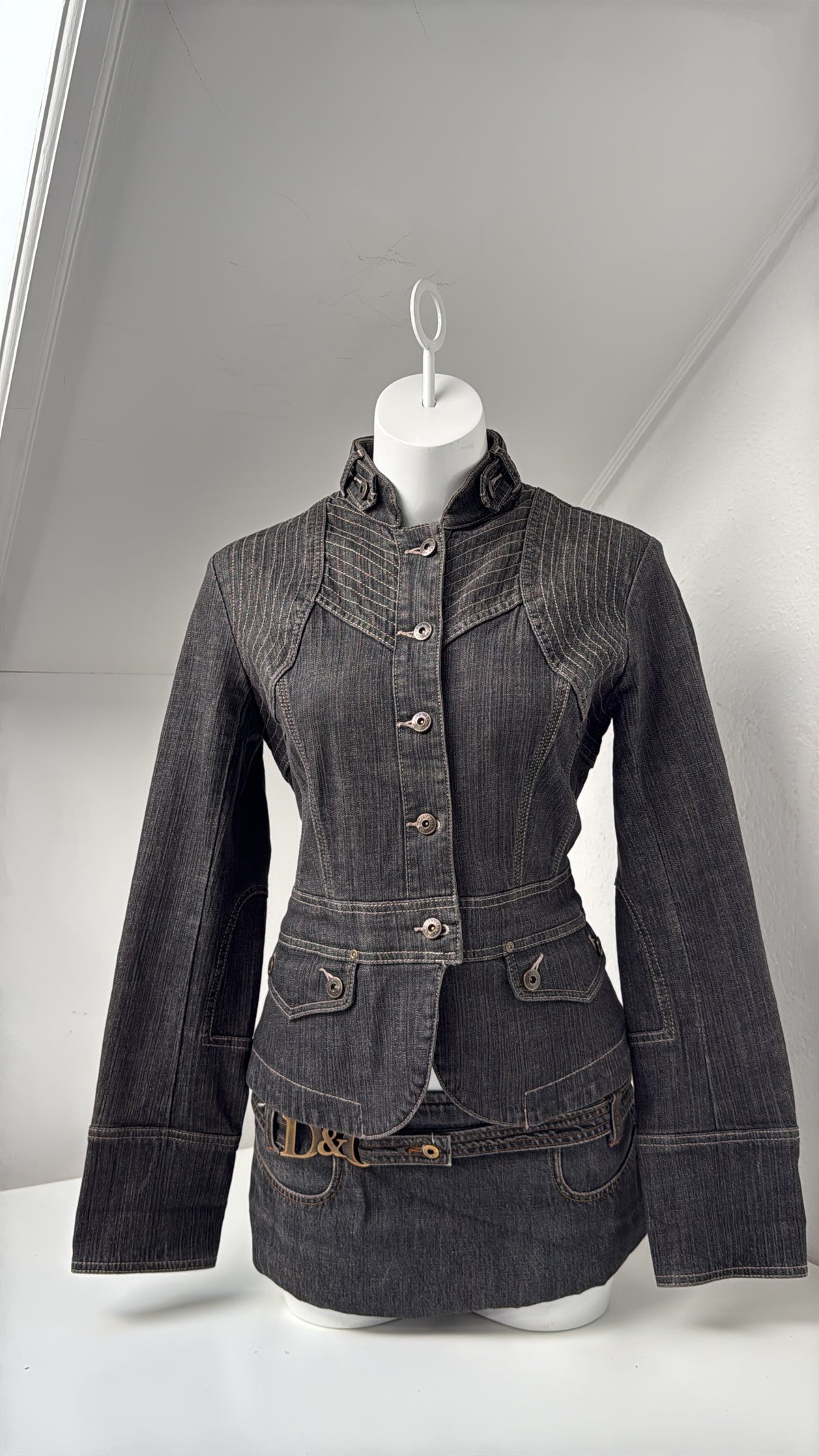 Karen Millen Denim Corset Jacket (UK14)