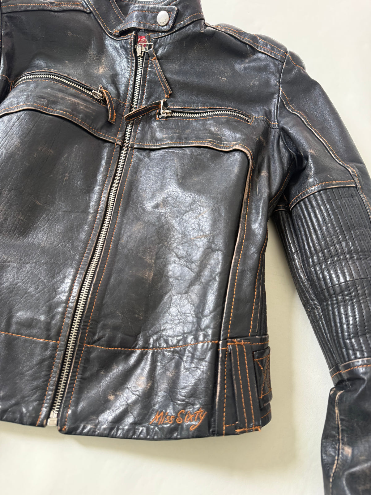 Miss Sixty Leather Biker Jacket (S)