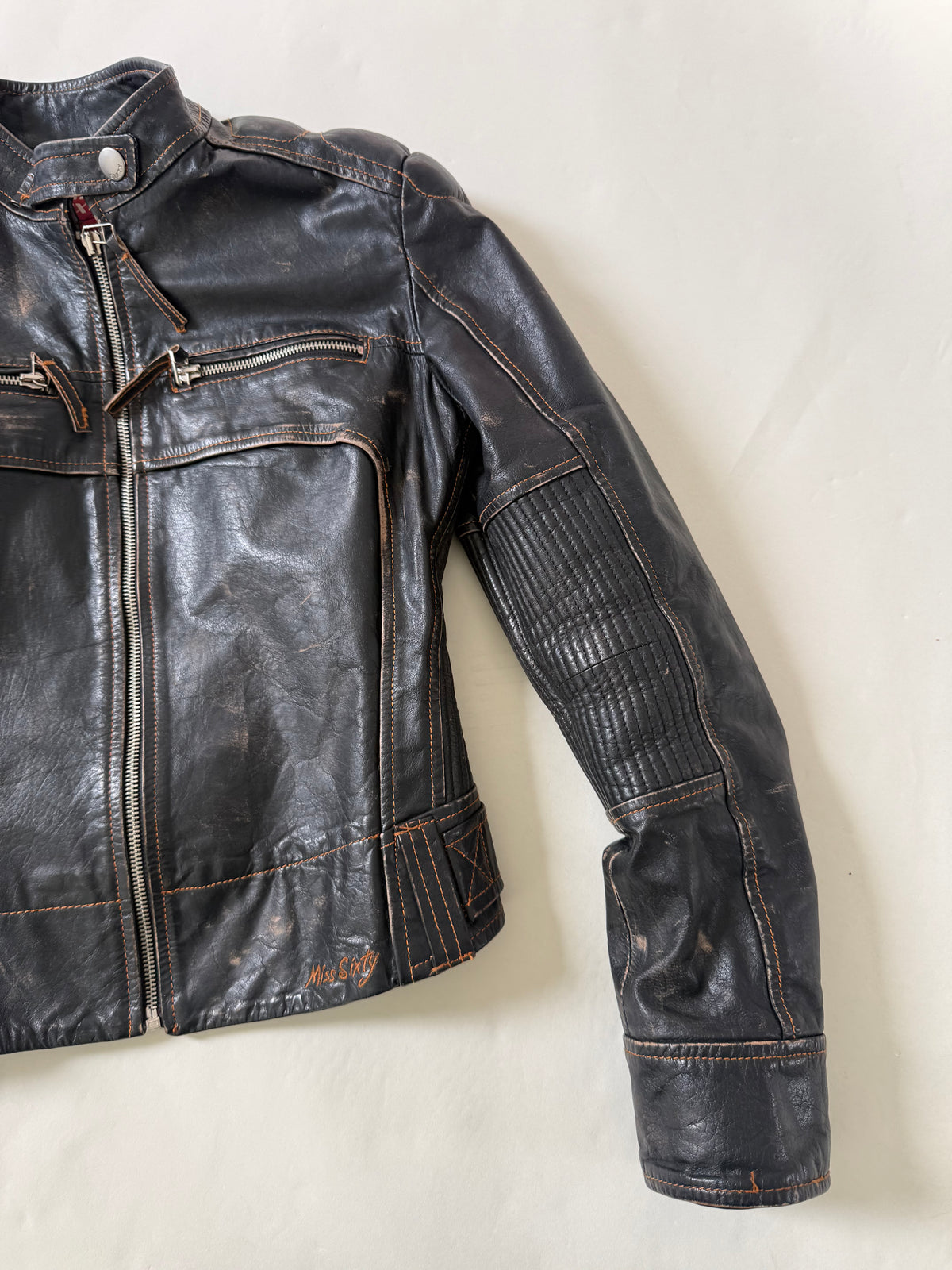 Miss Sixty Leather Biker Jacket (S)