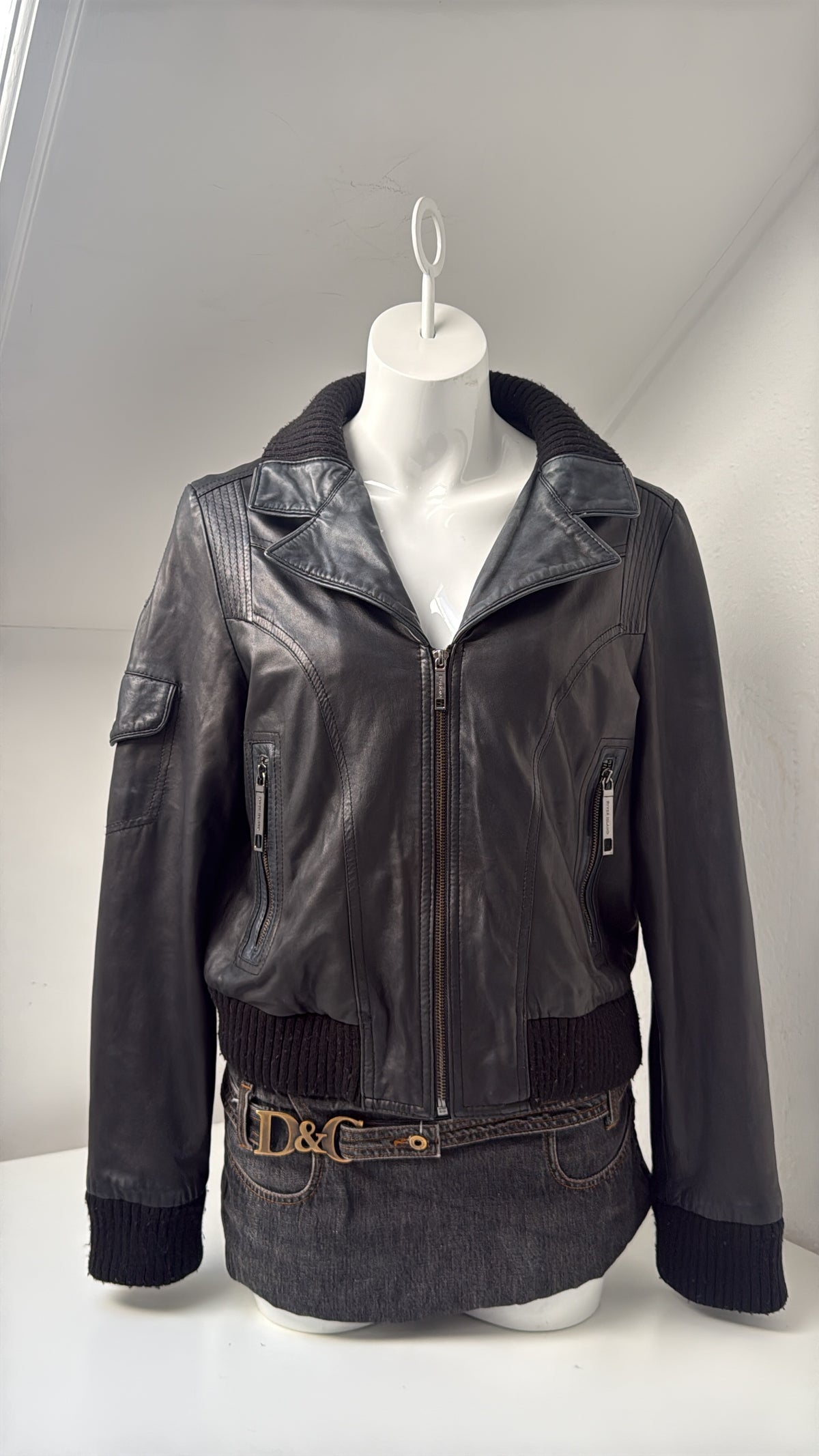 Vintage Leather Jacket (UK16)