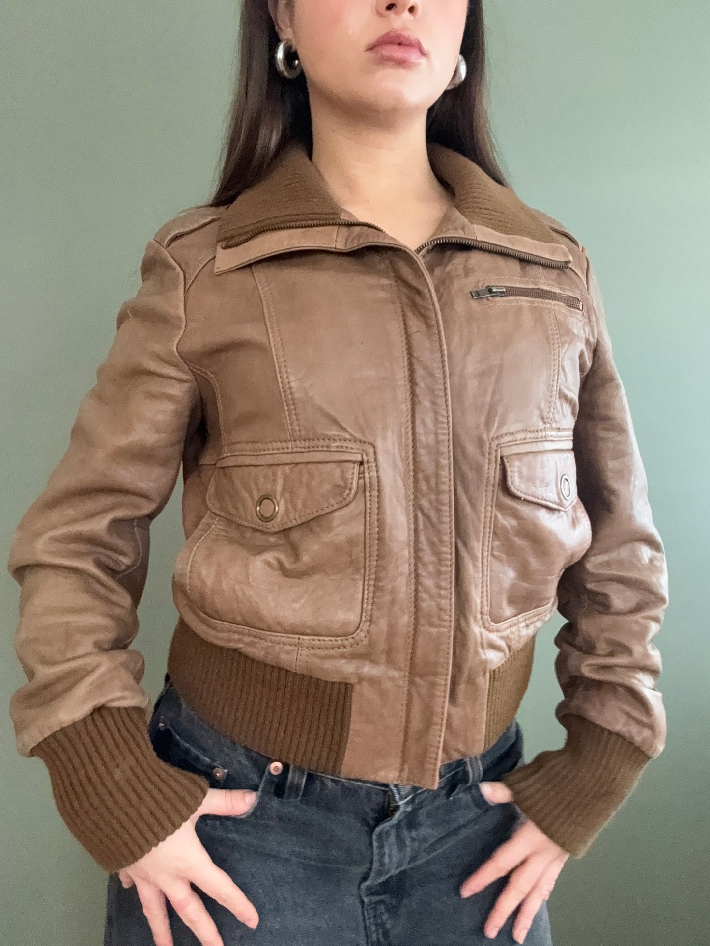 Oasis Leather Jacket (UK14)