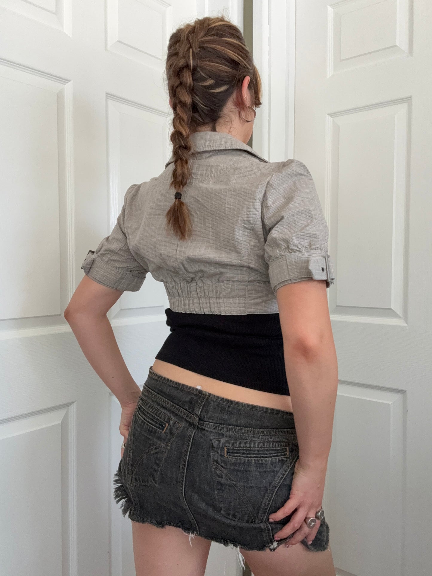 Tartan Shortsleeve Buckle Jacket (UK8)
