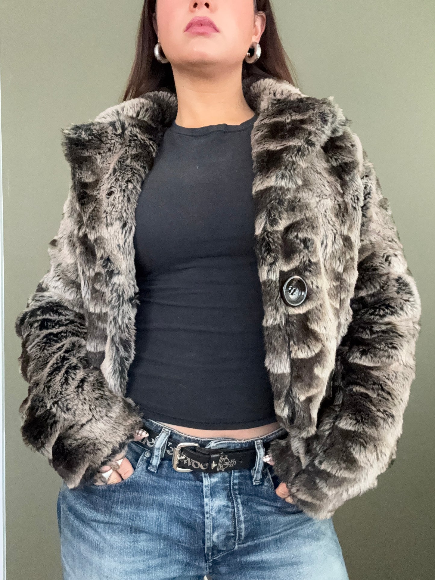 Faux Fur Jacket (L)