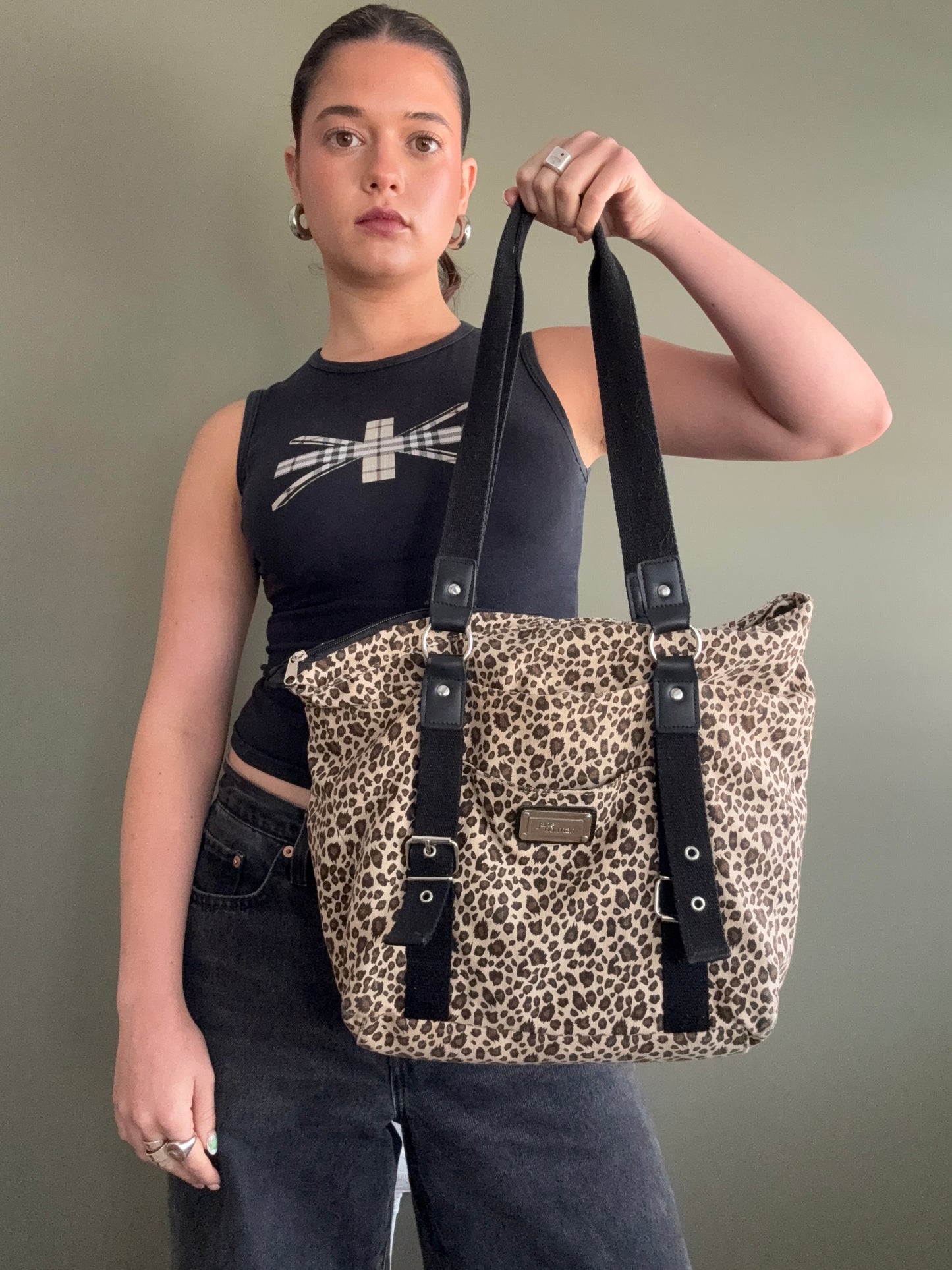 Jane Norman Leopard Tote Bag