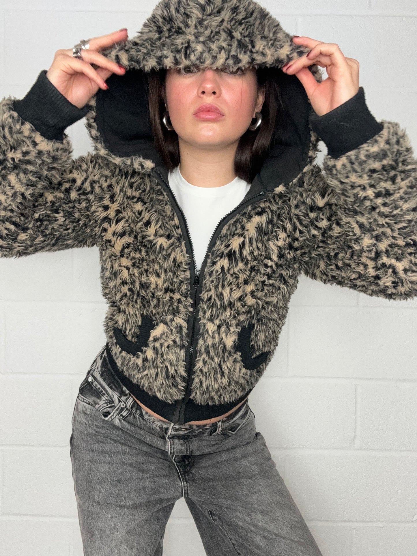 Faux Fur Leopard Jacket (UK10)