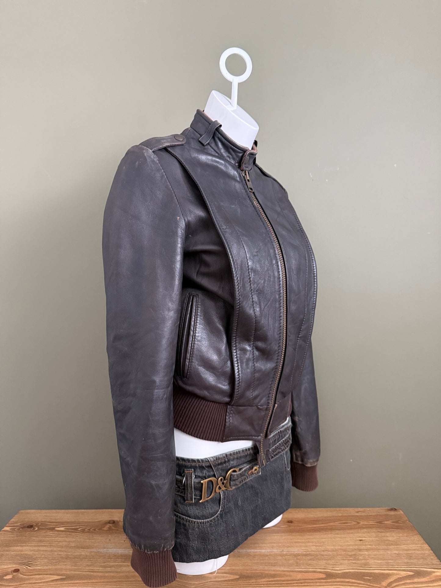 Allsaints Leather Jacket (UK8)