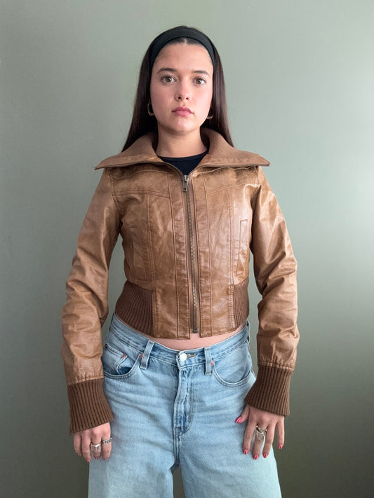 Fitted Leather Jacket (UK10)