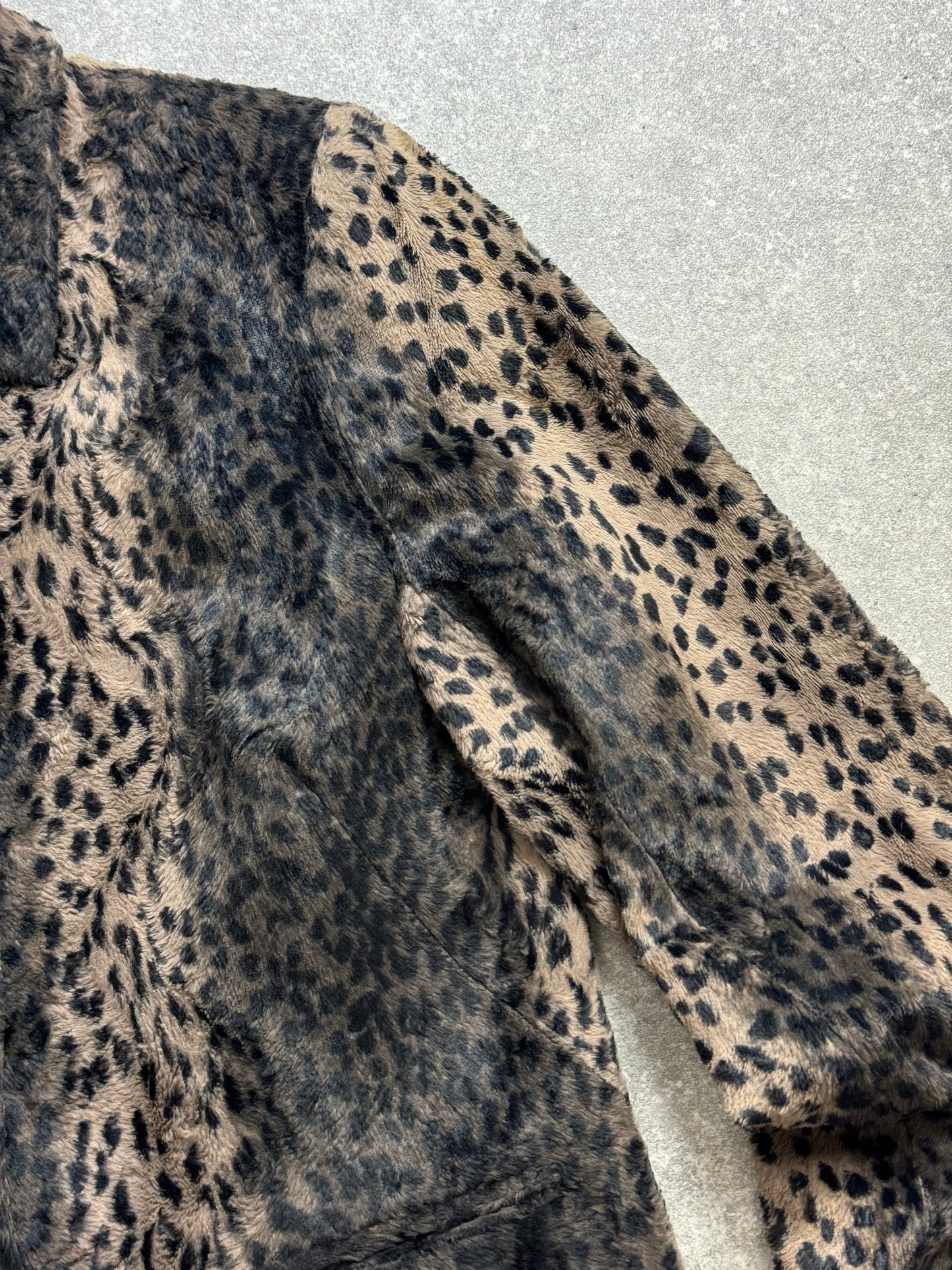 French Connection Leopard Furry Jacket (M)