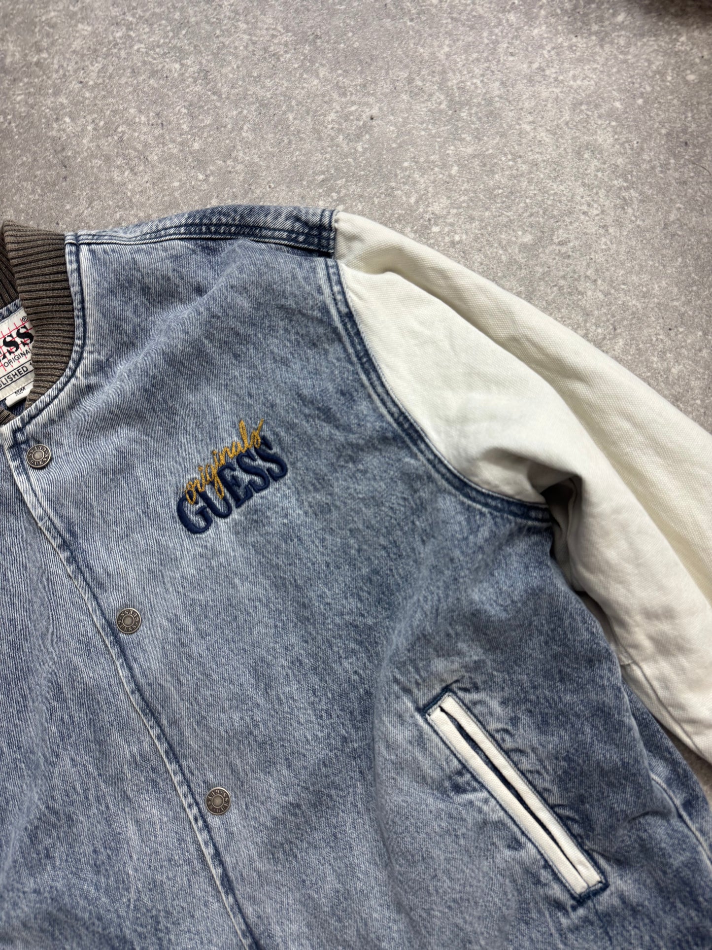 Guess Varsity Denim Jacket (M)