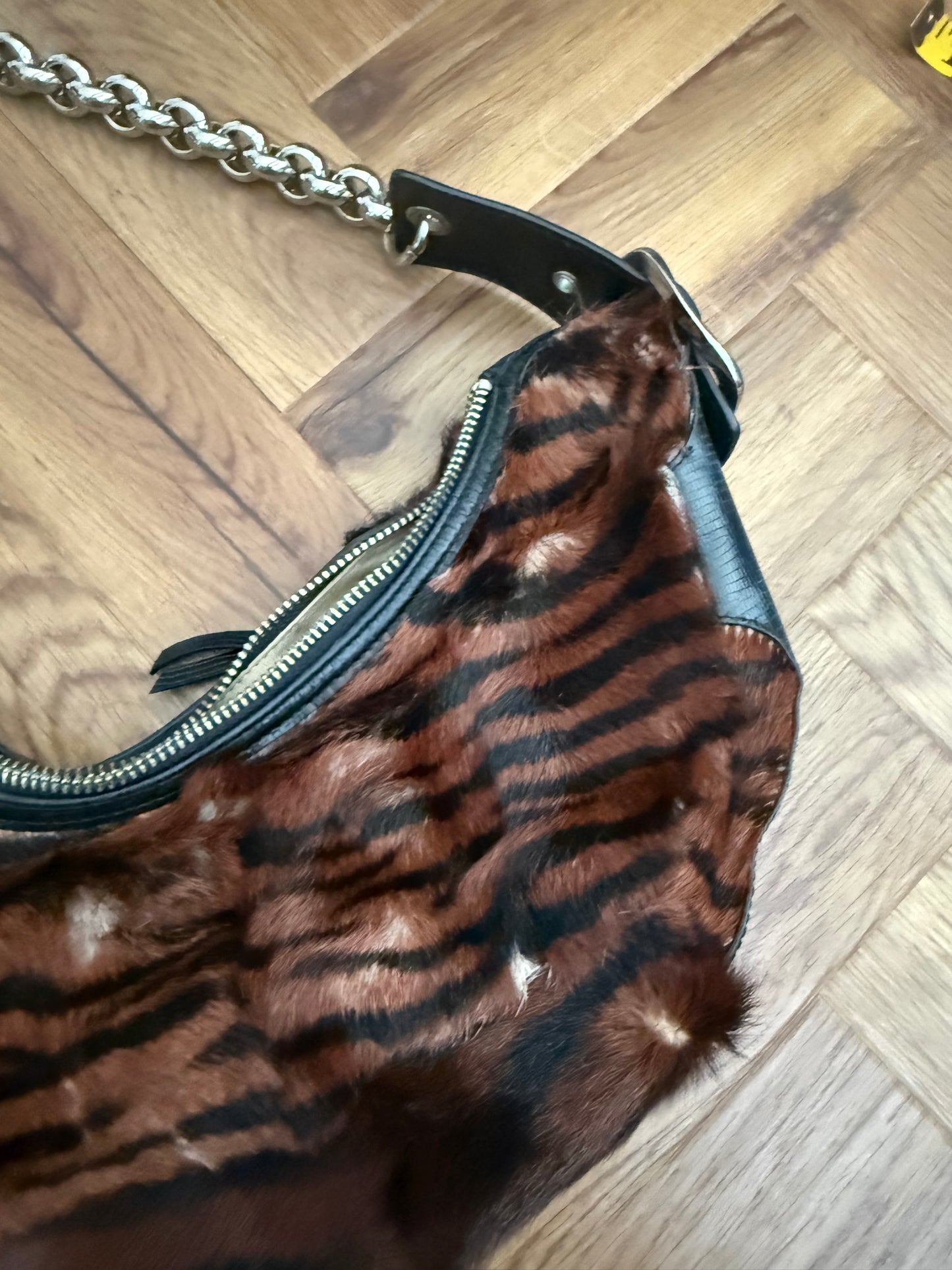 DKNY Faux Fur Shoulder Bag