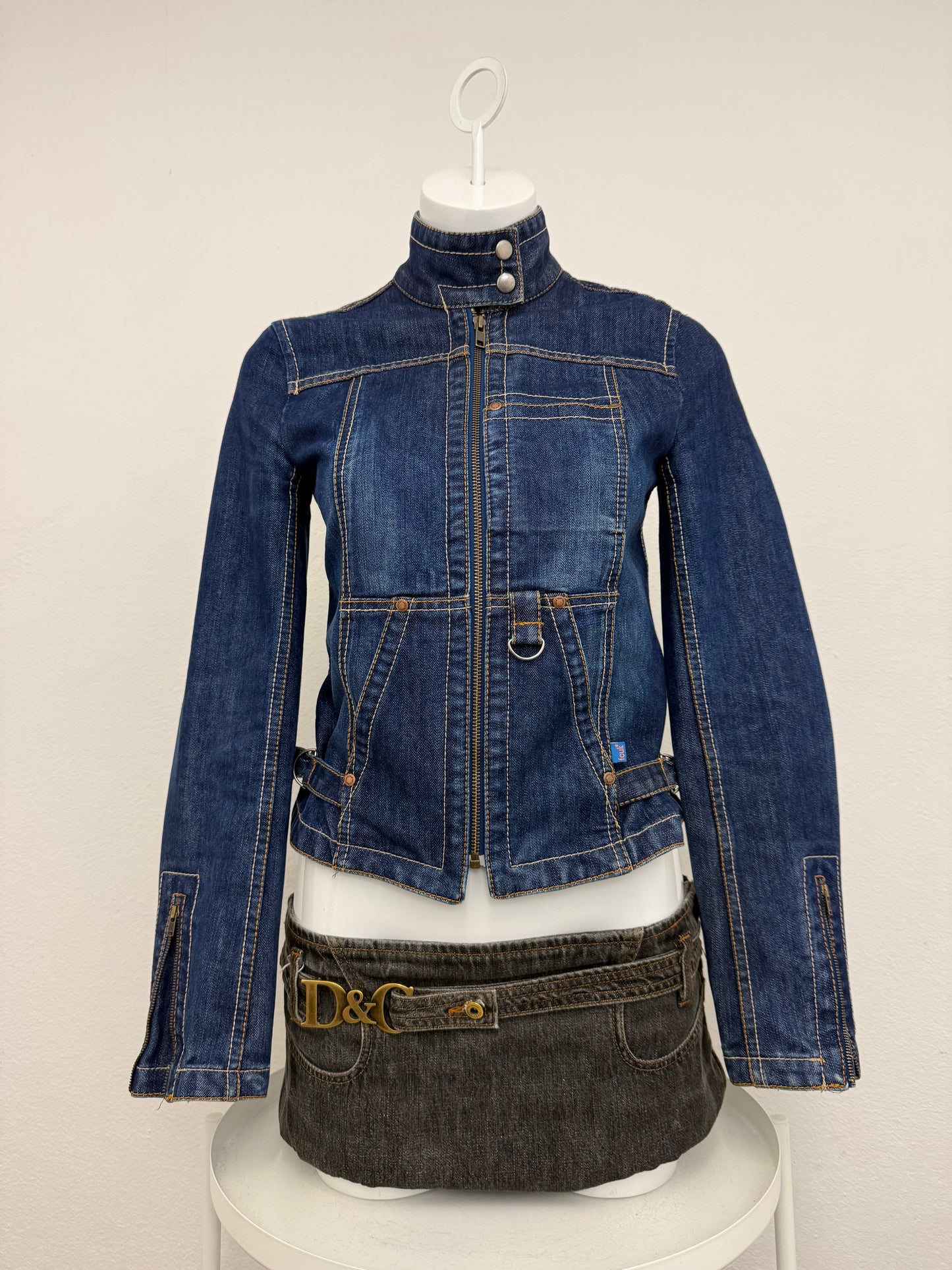 French Connection Cargo Denim Jacket (UK8)