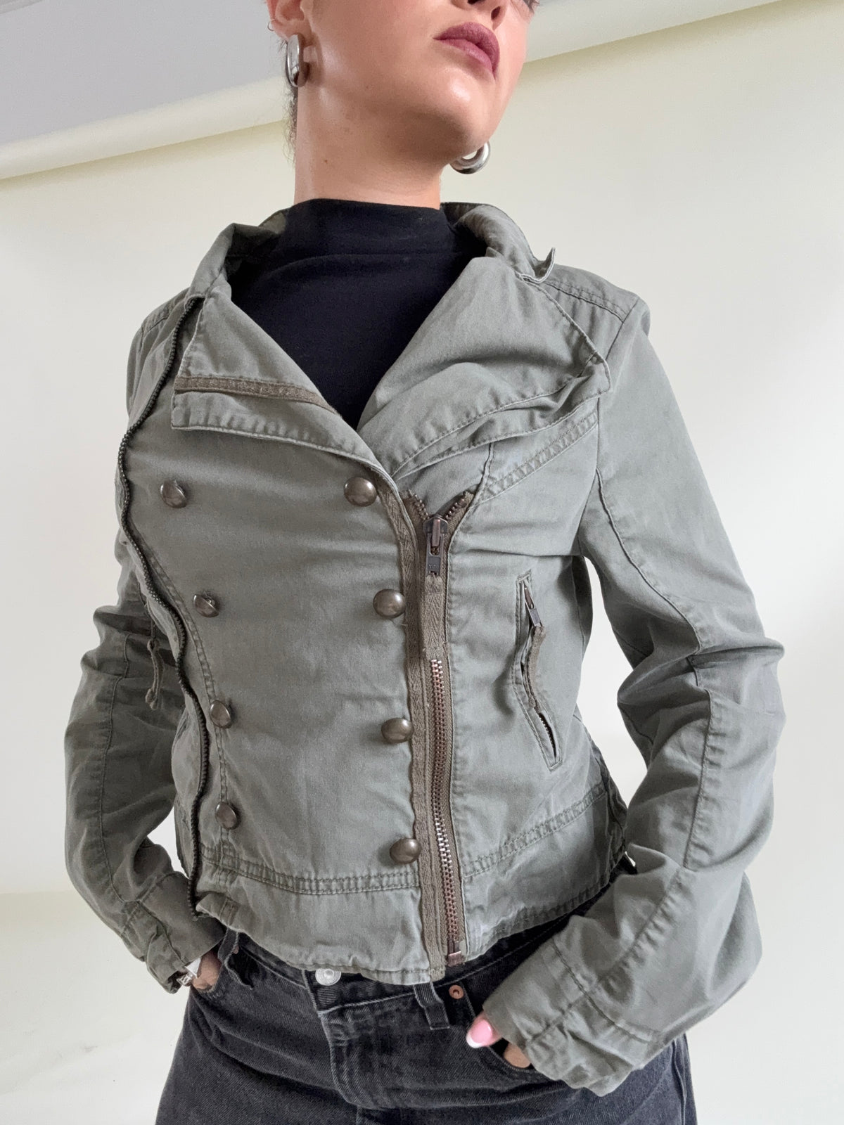 Khaki Military Jacket (UK12)