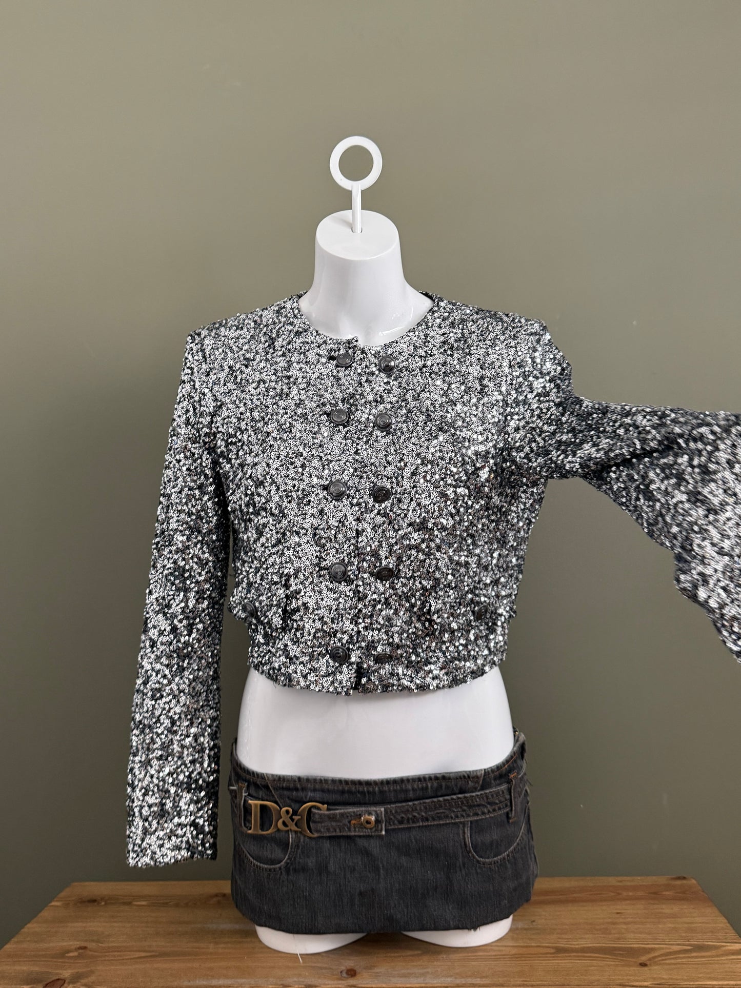 Karen Millen Sequin Military Jacket (UK10)
