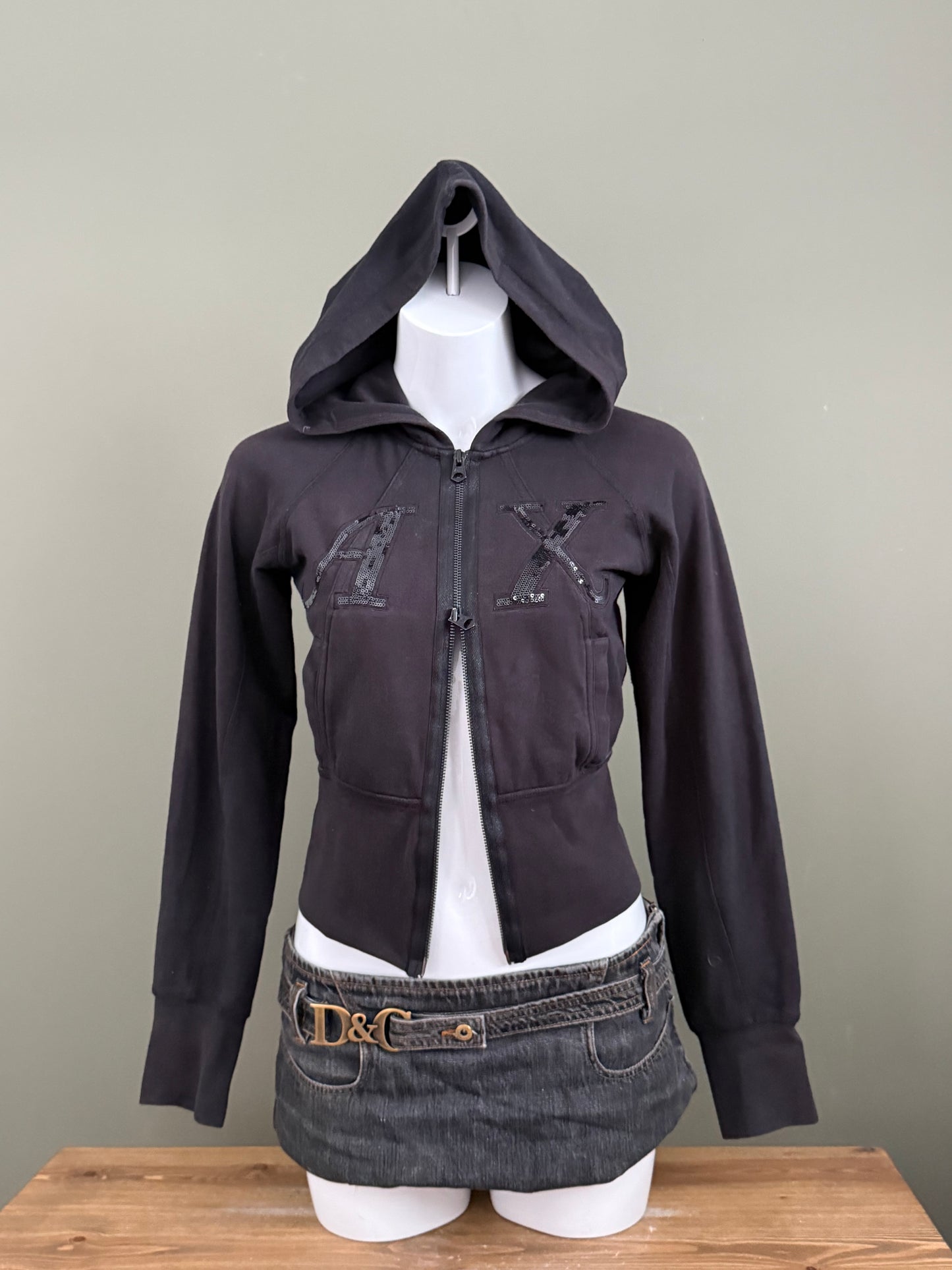 Armani Double Zip Hoodie (S)
