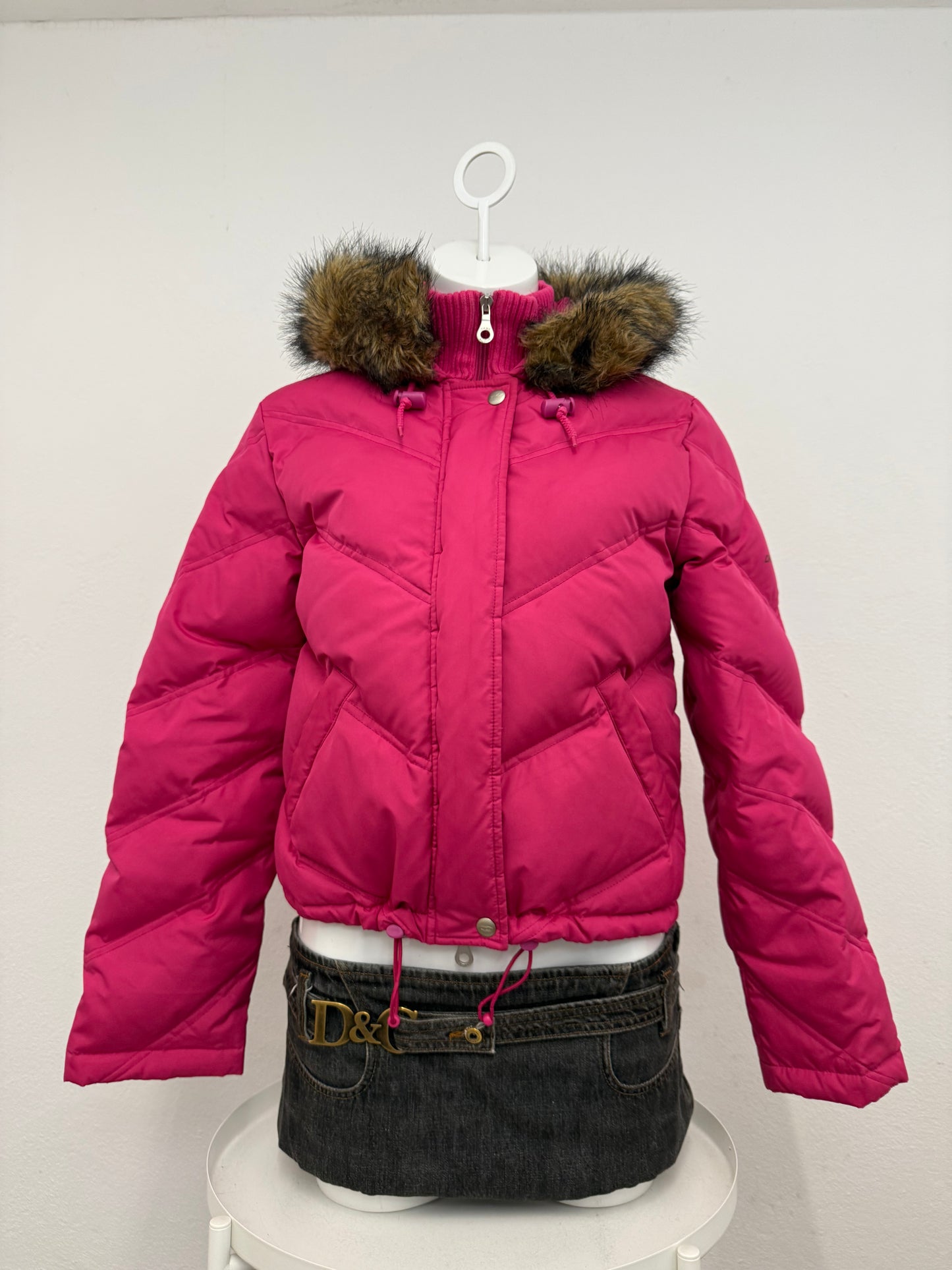 Pink DKNY Puffer Jacket (XS)