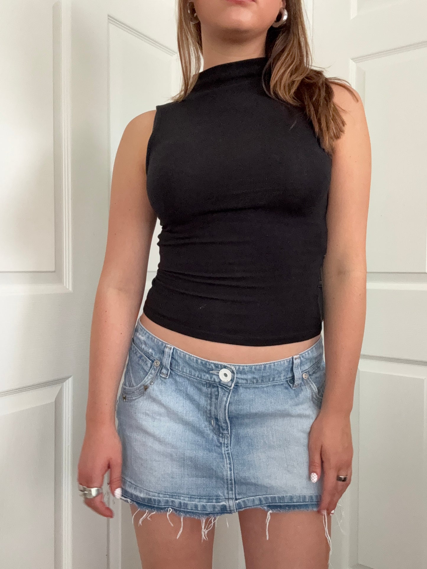 Y2K Mini Denim Skirt (UK14)