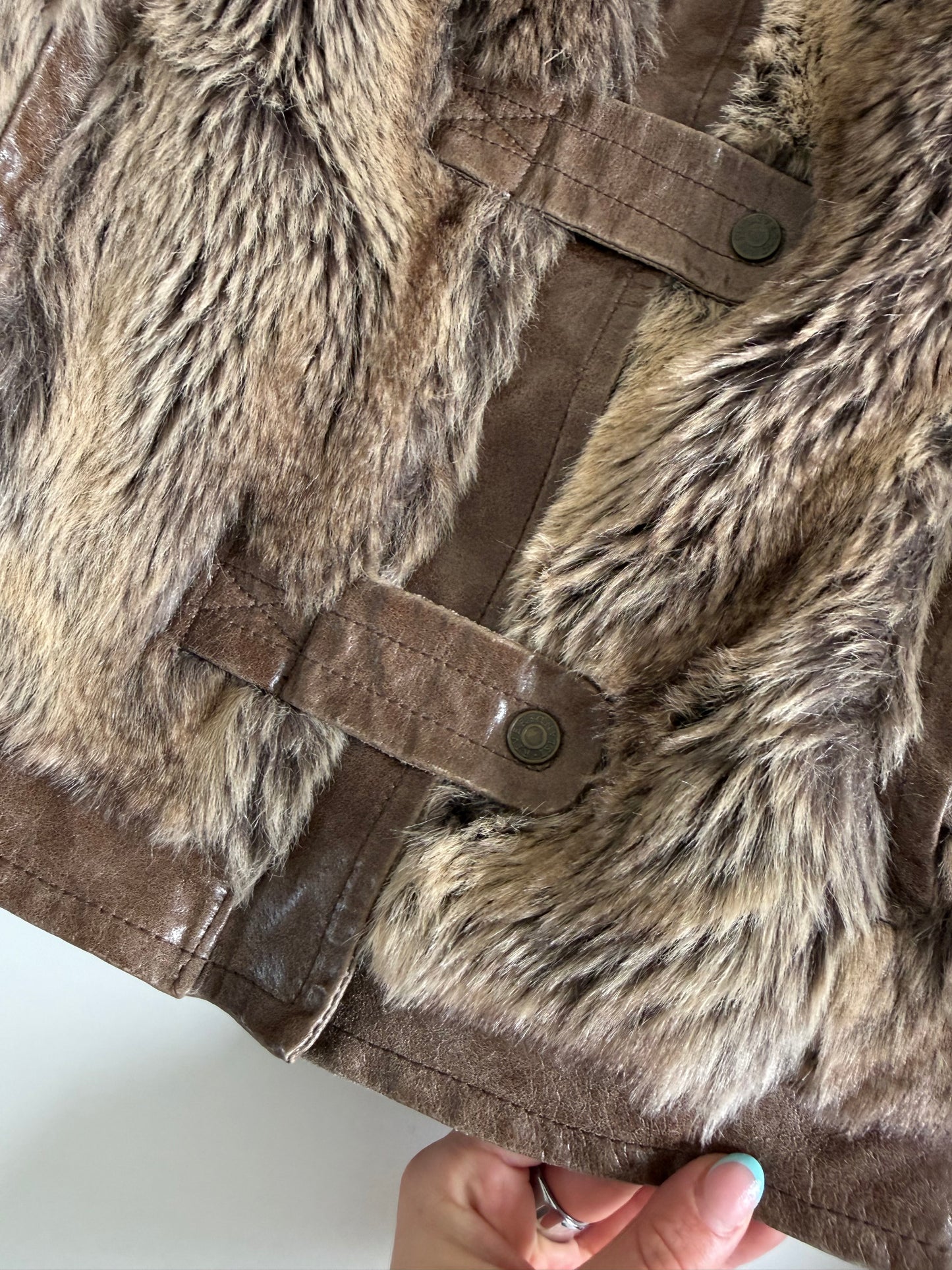 Faux Fur Bomber Jacket (UK12)