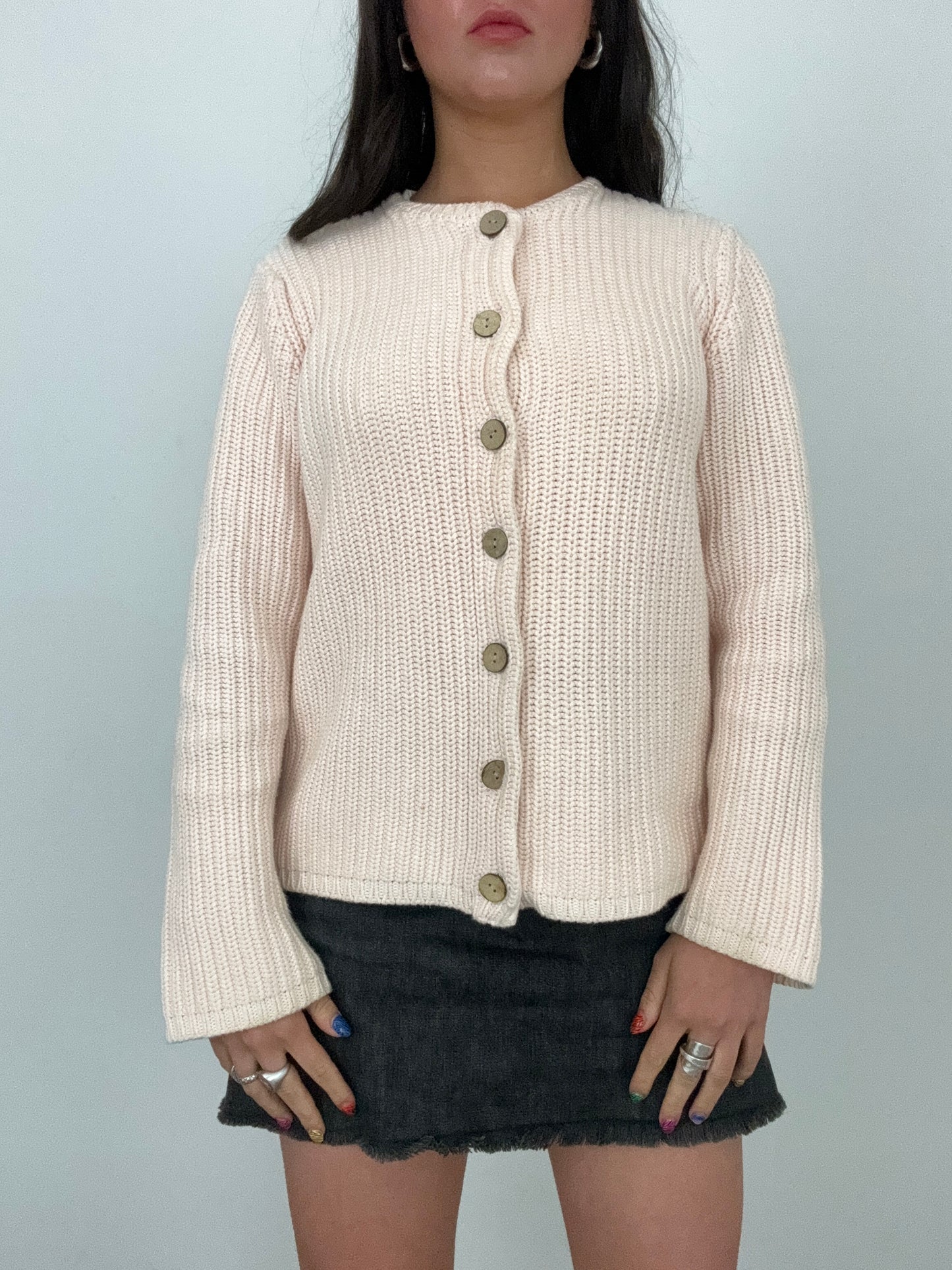 Baby Pink Knitted Cardigan