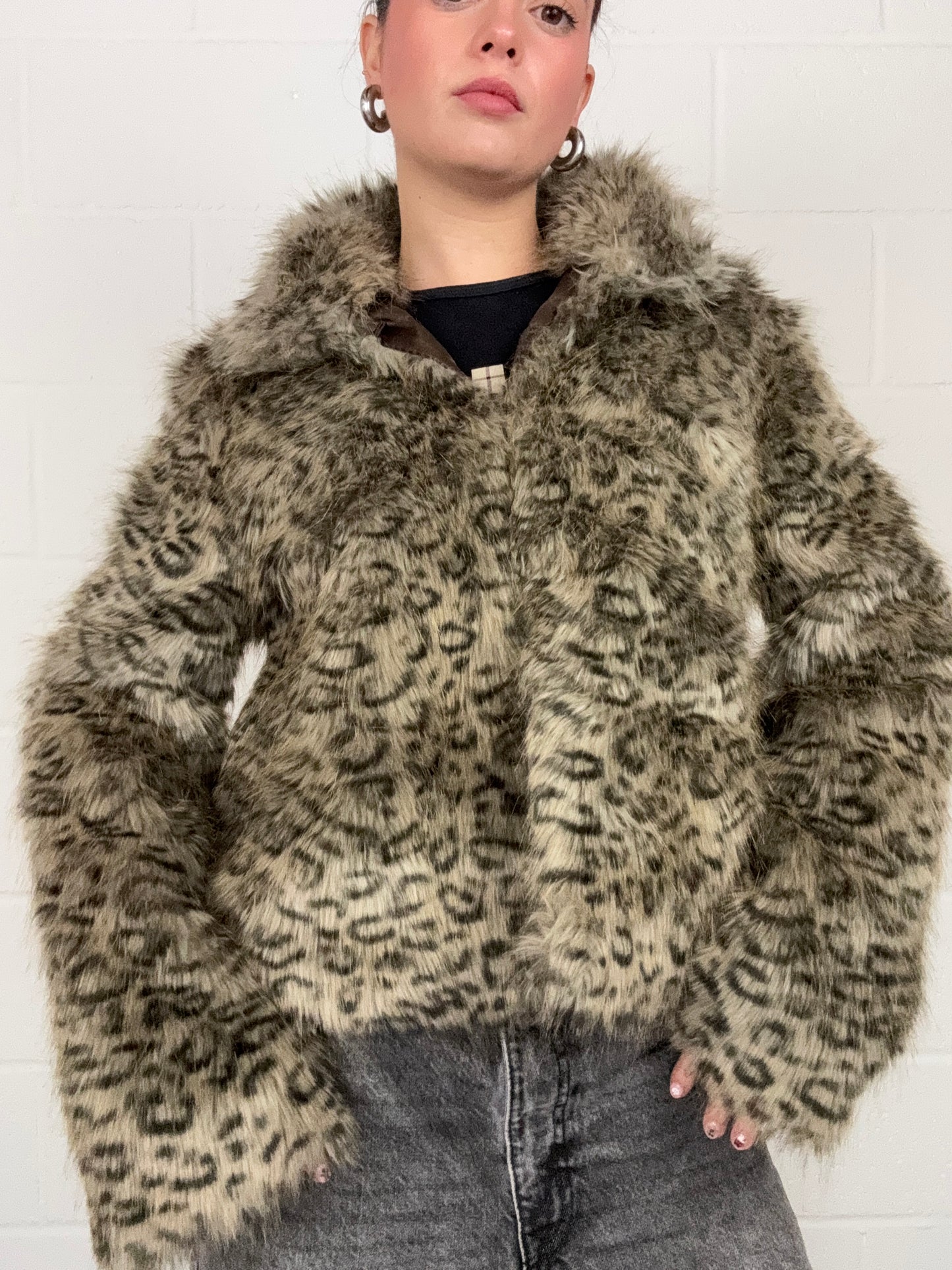 Faux Fur Leopard Jacket (UK10)