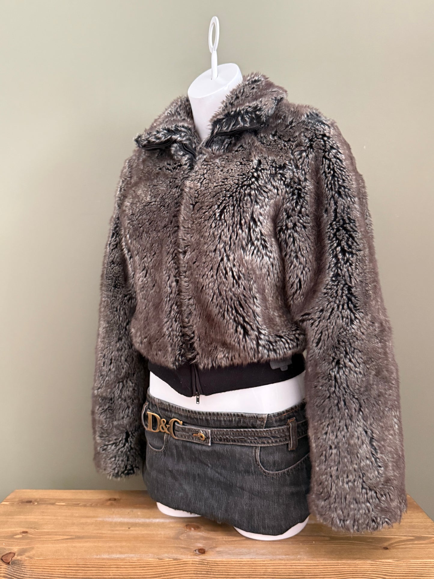 Firetrap Faux Fur Bomber Jacket (M)