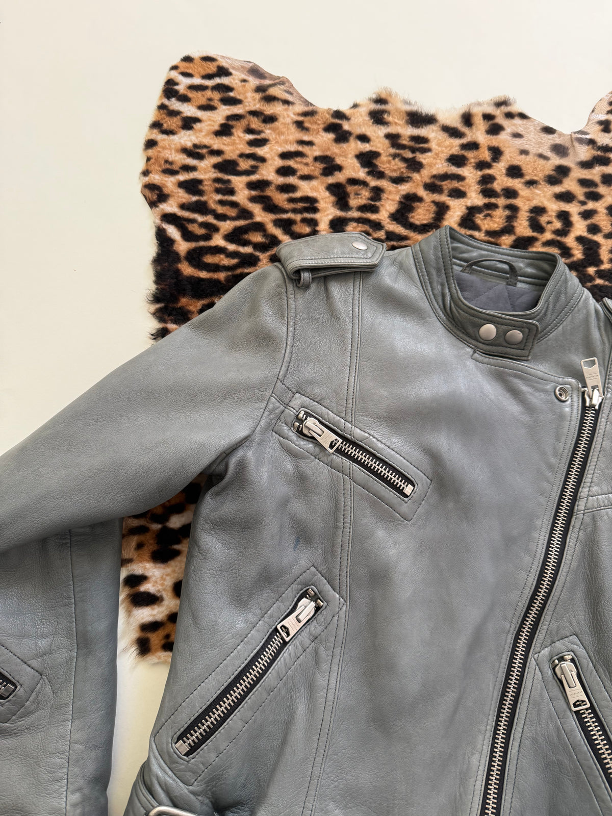 Allsaints Leather Biker Jacket (UK6)