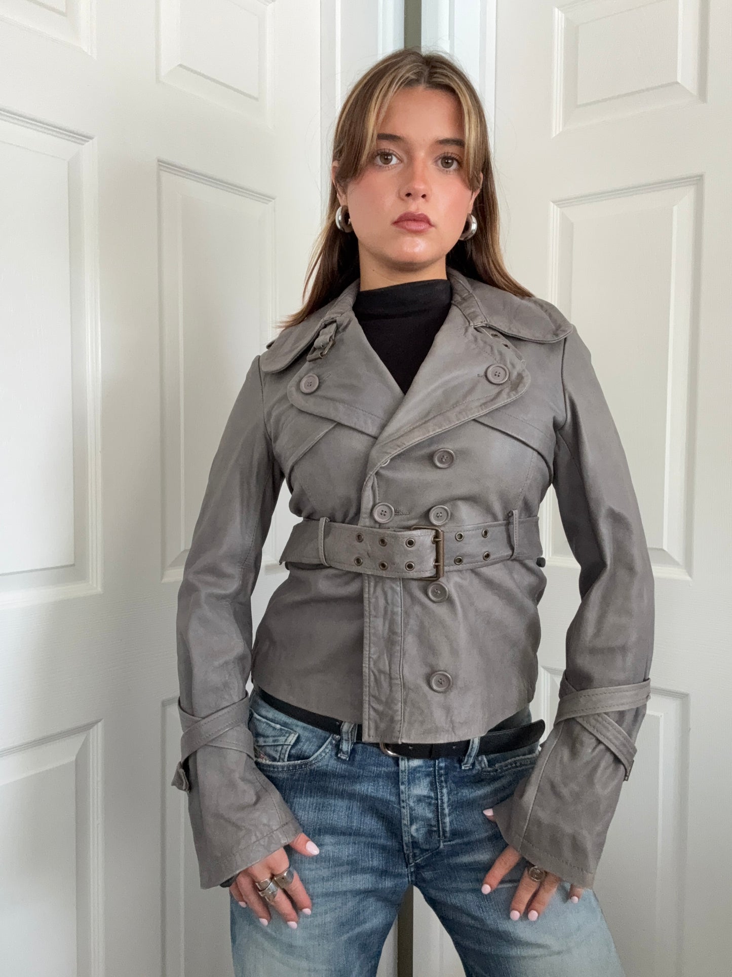 Allsaints 2 in 1 Leather Jacket (UK10)