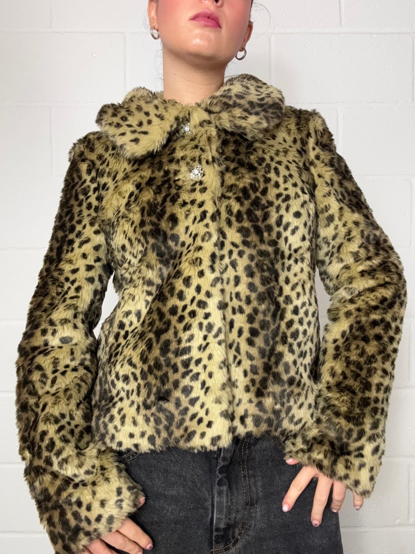 Faux Fur Leopard Jacket (UK10)