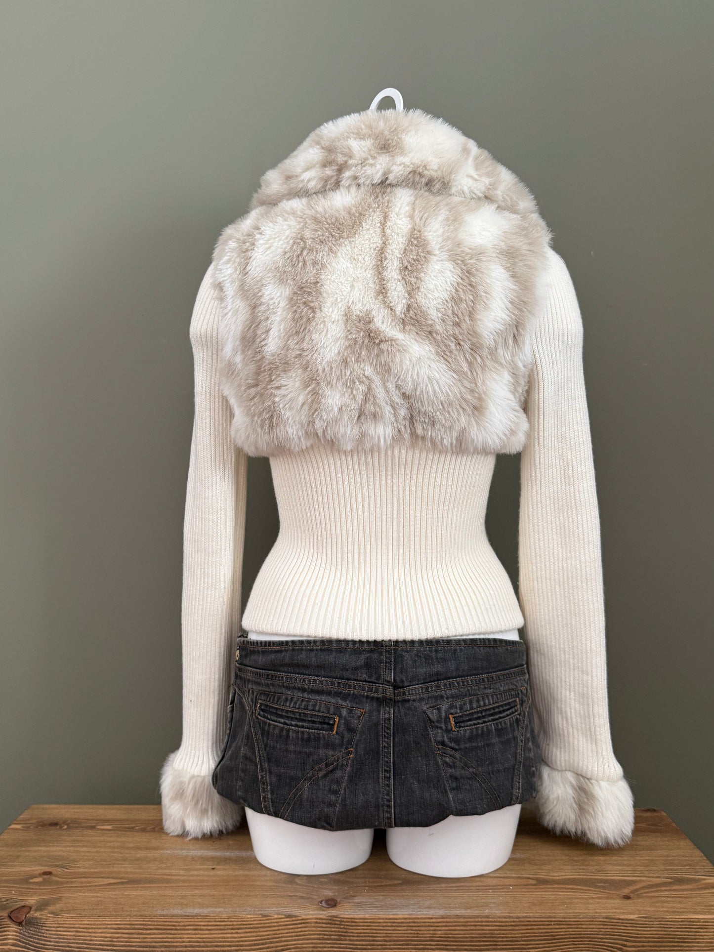 Jane Norman Faux Fur Fitted Jacket (UK12)