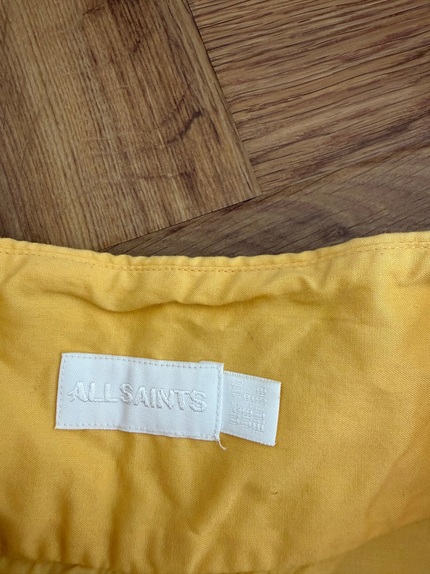 Yellow Allsaints Ruffle Skirt (UK10)