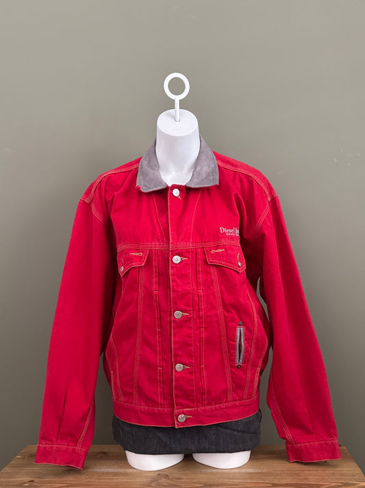 Diesel Red Trucker Jacket (M)