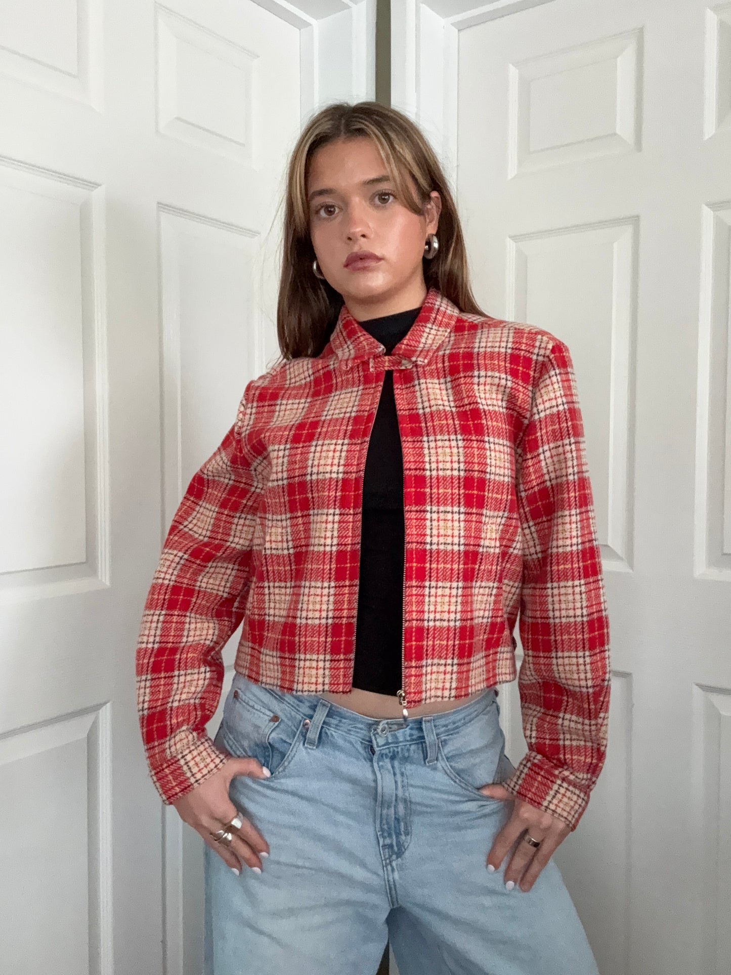 French Connection Wool Tartan Jacket (S)
