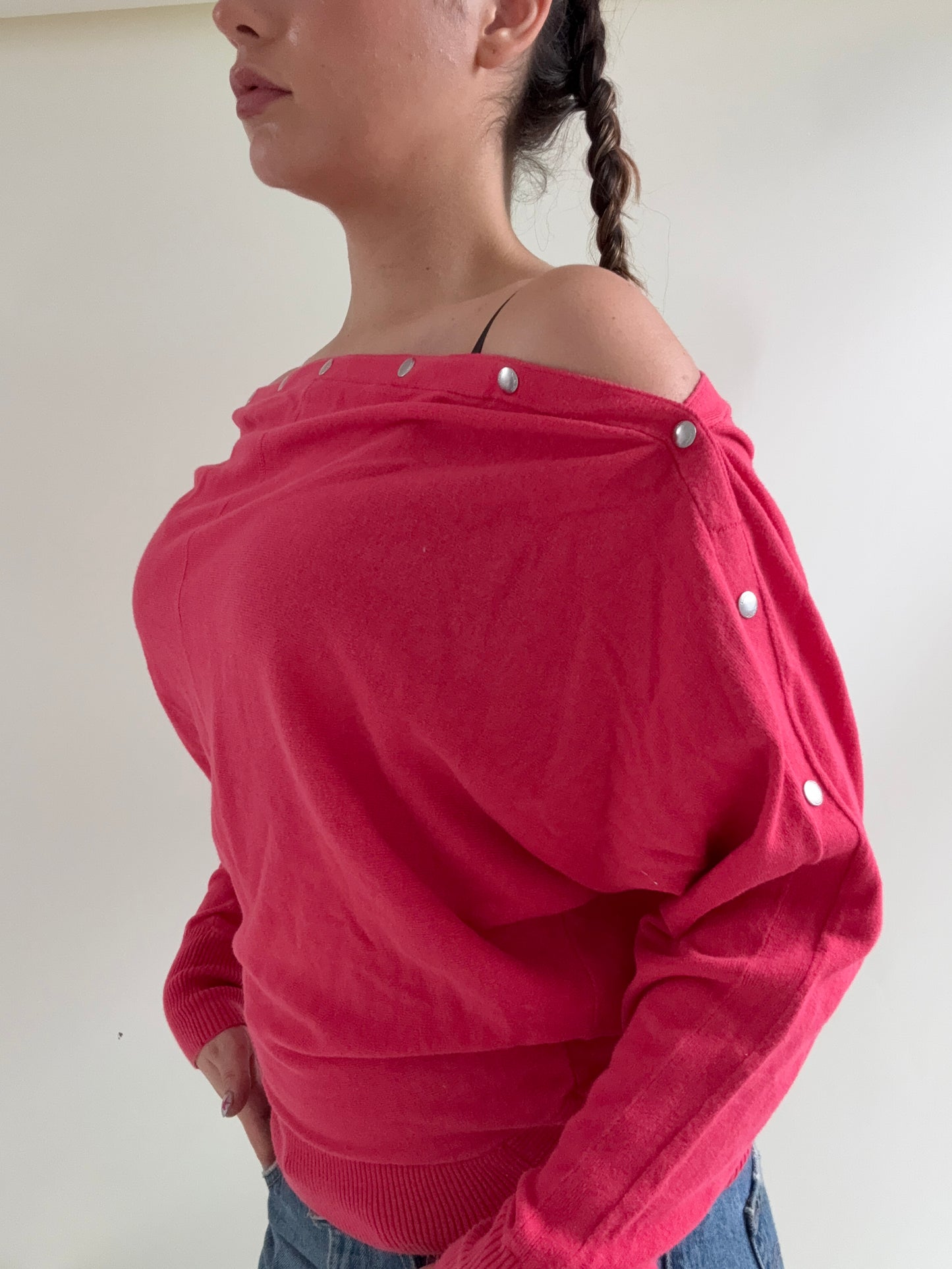 Allsaints Batwing Popper Jumper (XS)